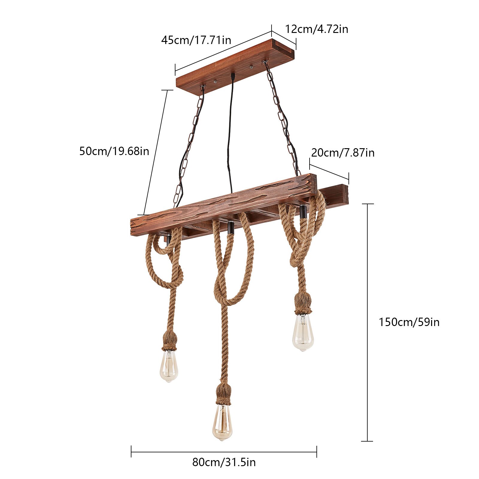 Maison Concepts Natural Wood Hanging Ship Wheel With Rope Decor