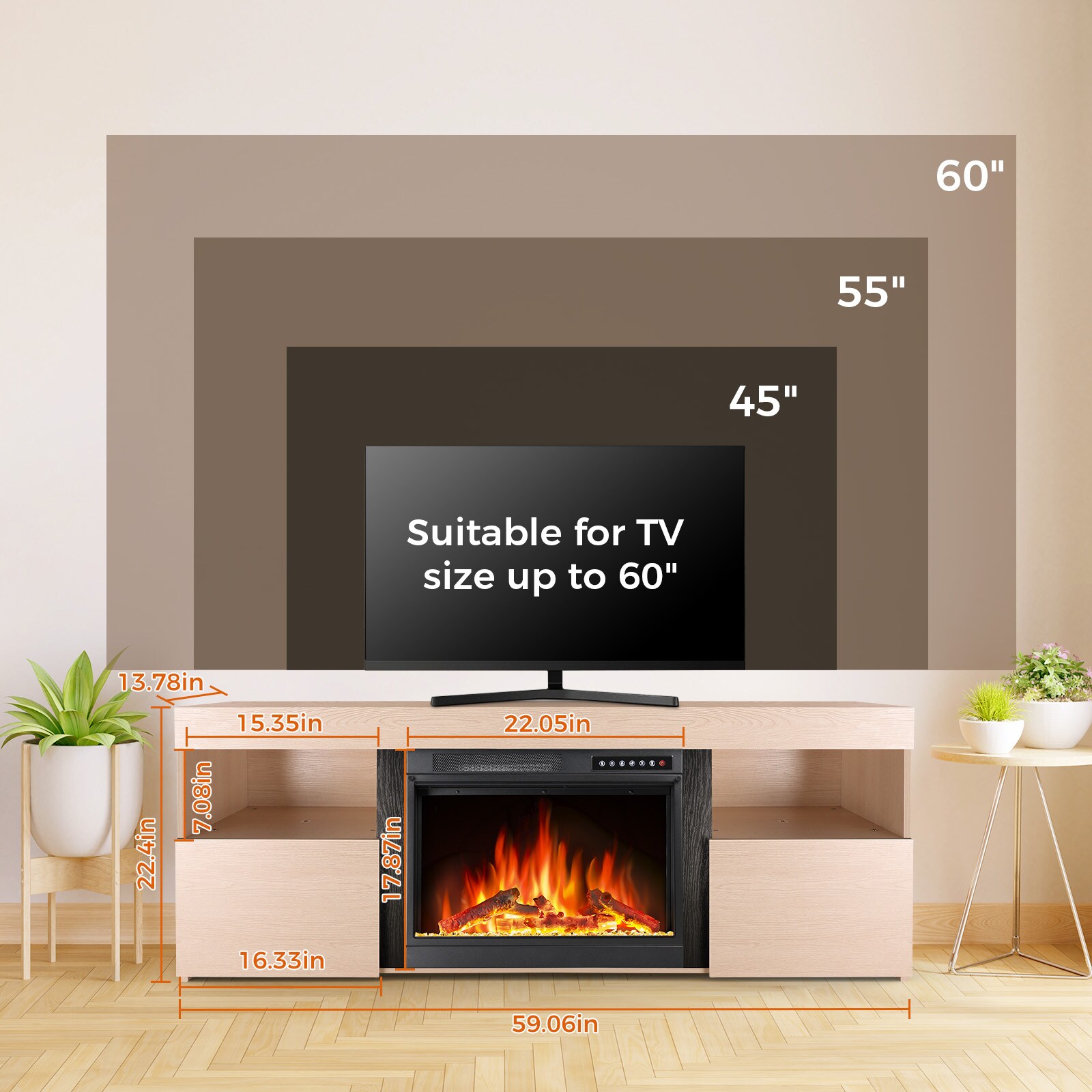 COWSAR LSSM2303LO Electric-Fireplaces - View #6