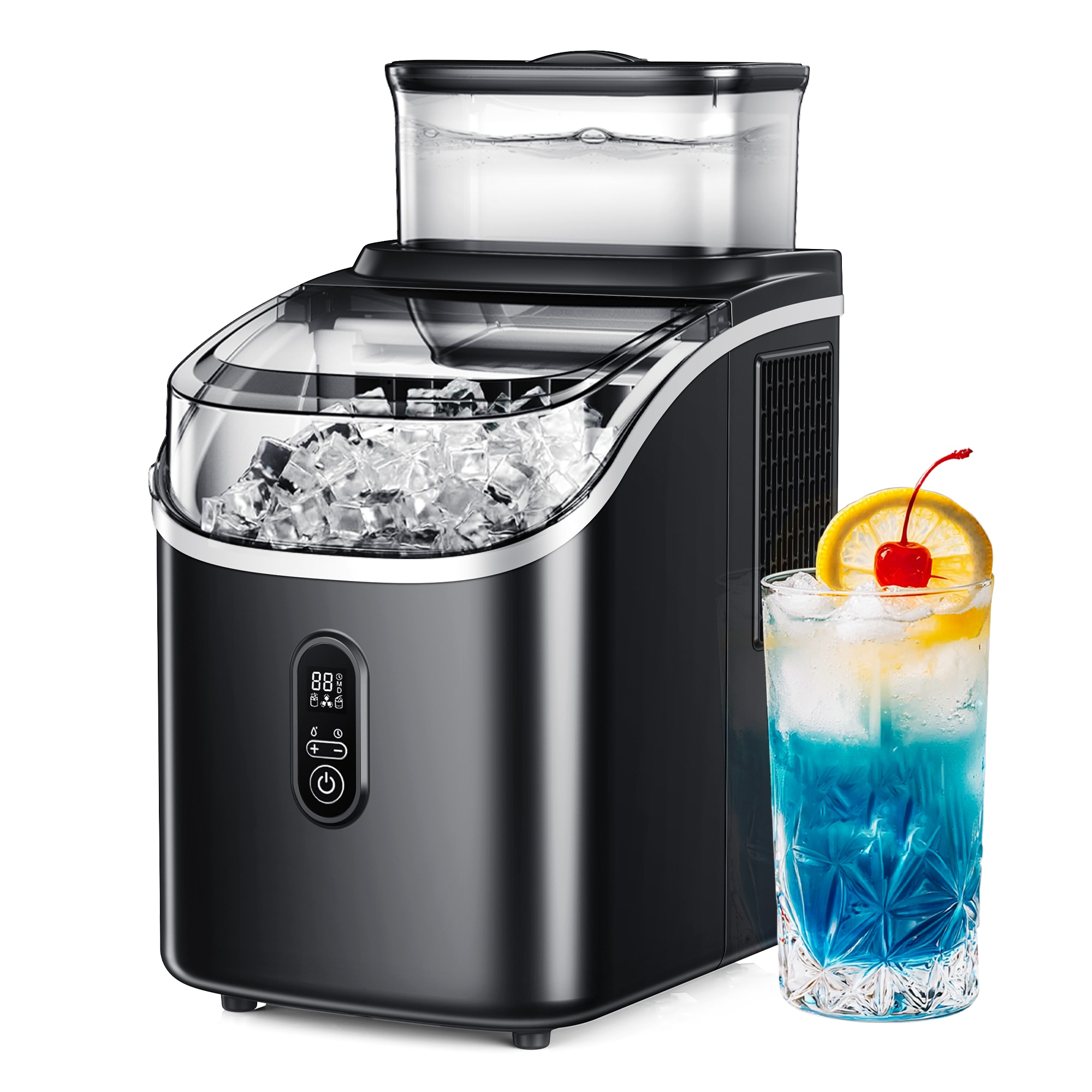 SIMZLIFE IM-F 30-lb Ice Per day Countertop or portable Cubed Ice Maker ( Black )