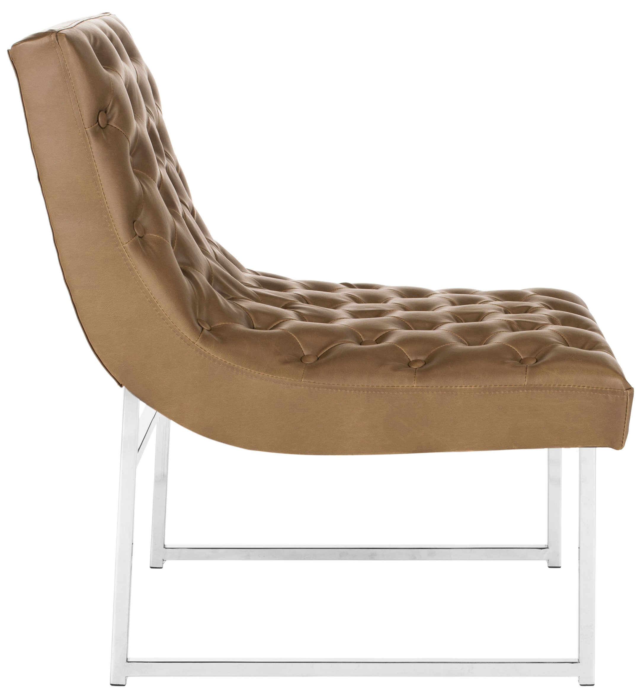 Hadley Antique Taupe Velvet Tufted Wood Accent Chair