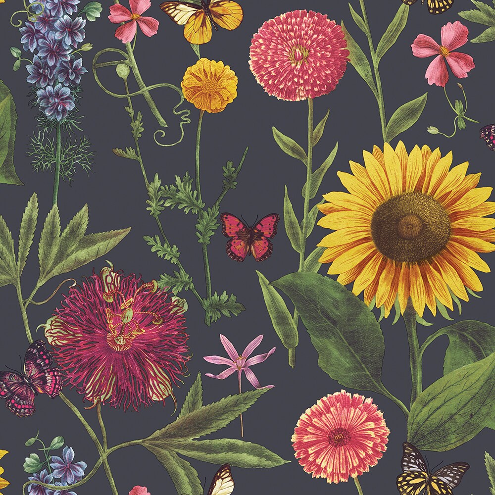 Arthouse Summer Garden Charcoal Multi Wallpaper in the Wallpaper department  at Lowescom