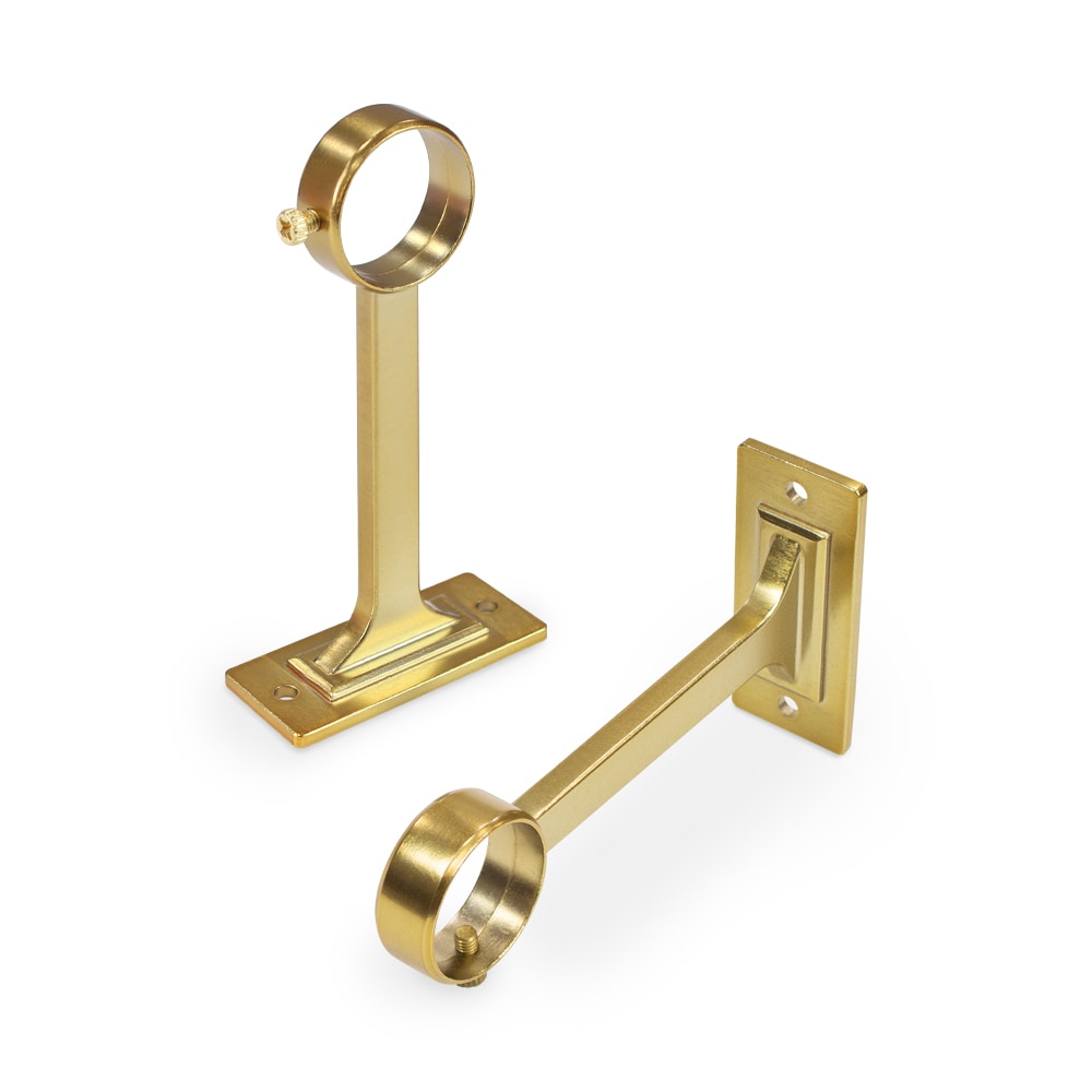 Origin 21 W3002BBG 2 -Pack Brushed Gold Zinc Single curtain rod bracket