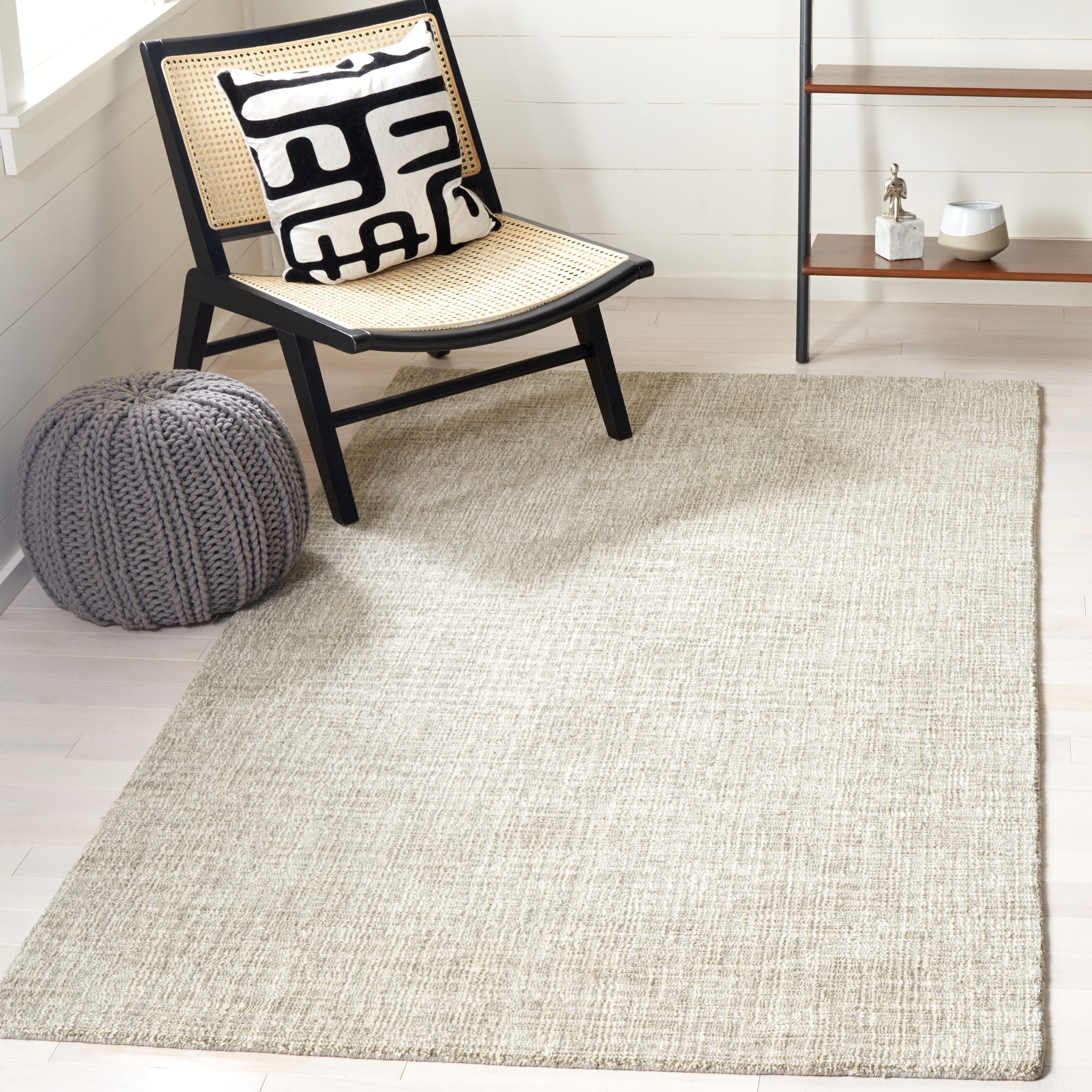 Safavieh NFB801F-8 Natural Fiber Itzer 8 x 10 (ft) Loomed Jute Gray/Sage Rectangular Indoor Solid French Country Area rug