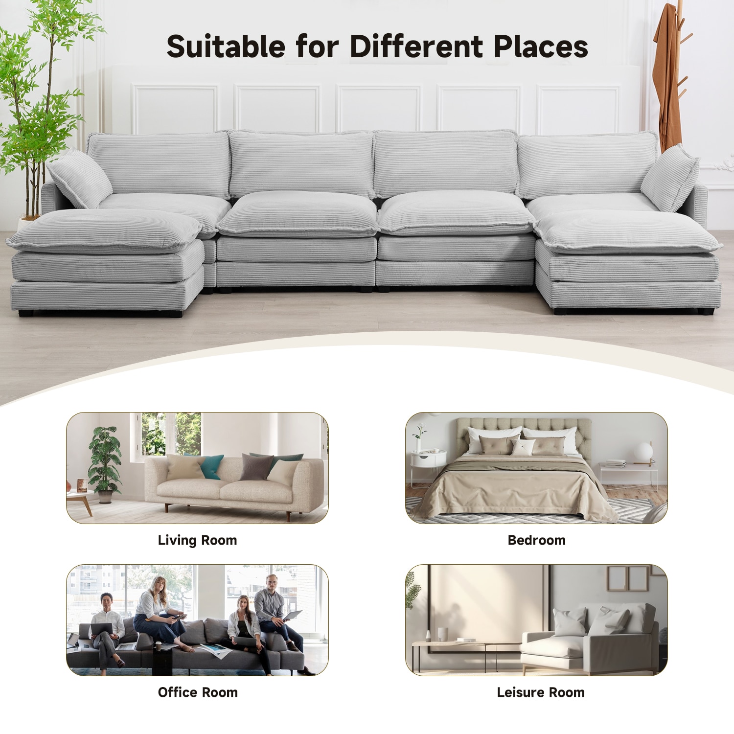 JEAREY JE-DXRZJSF-LG Sofas-Loveseats - View #4