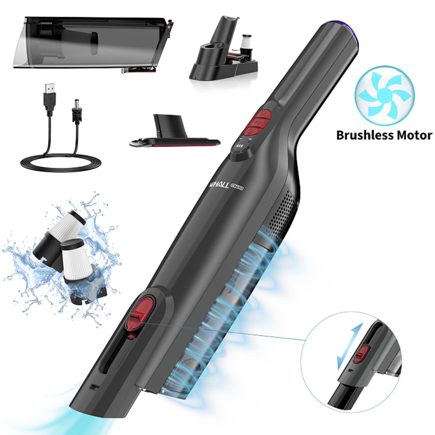 WHALL HC-06 Handheld-Vacuums - View #2