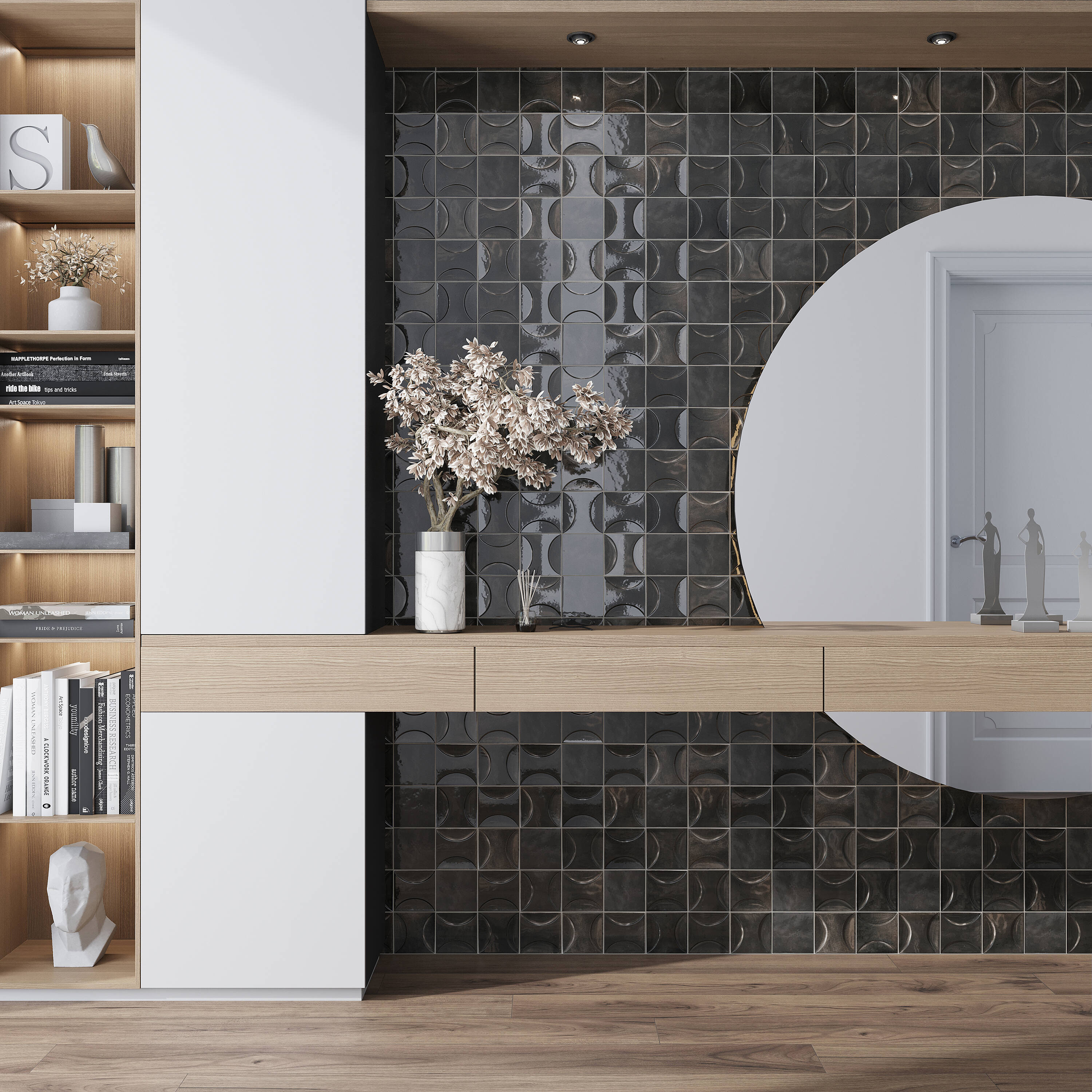 Apollo Tile MOD88BLK44A Ceramic-Tile - View #2