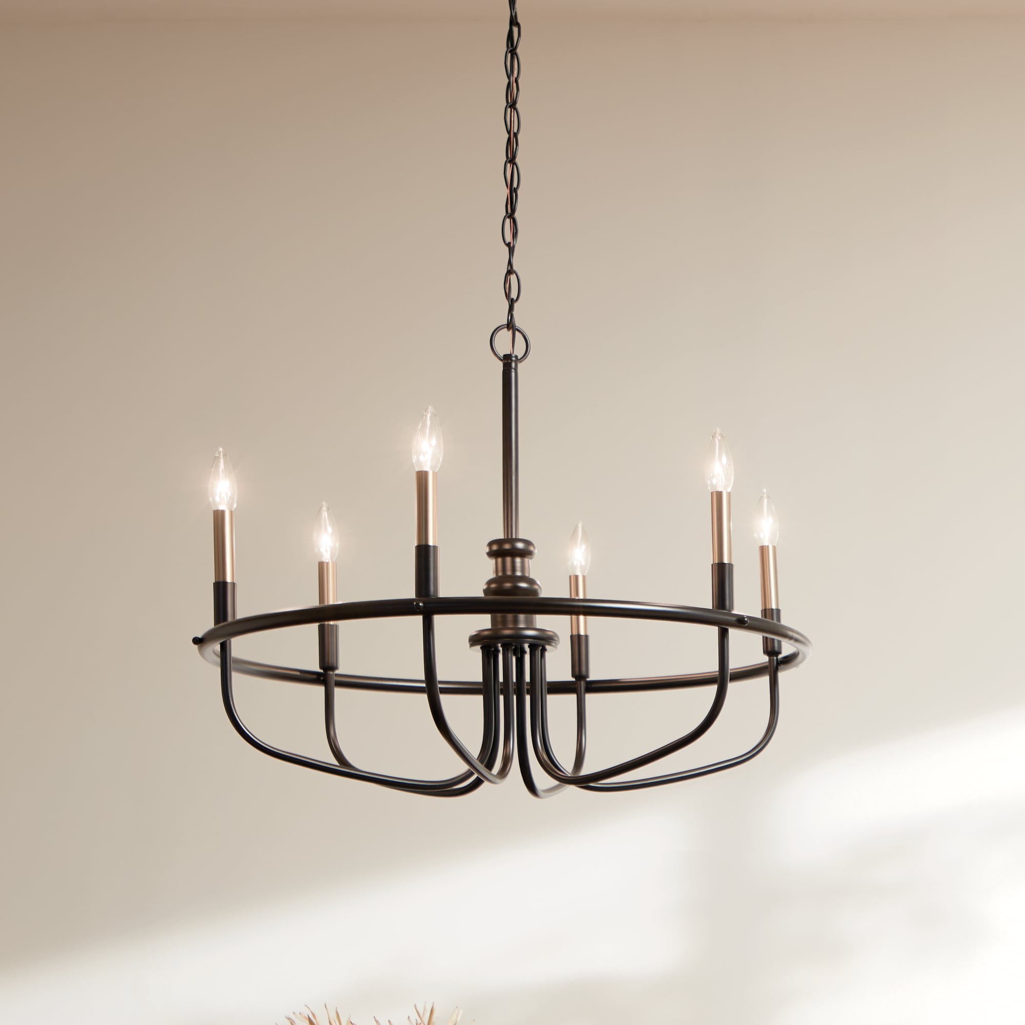Kichler 52304BK Capitol Hill 6 -Light Black Traditional For Use in Bedrooms, Dining Rooms, Foyers, Kitchens, Living Rooms Chandelier