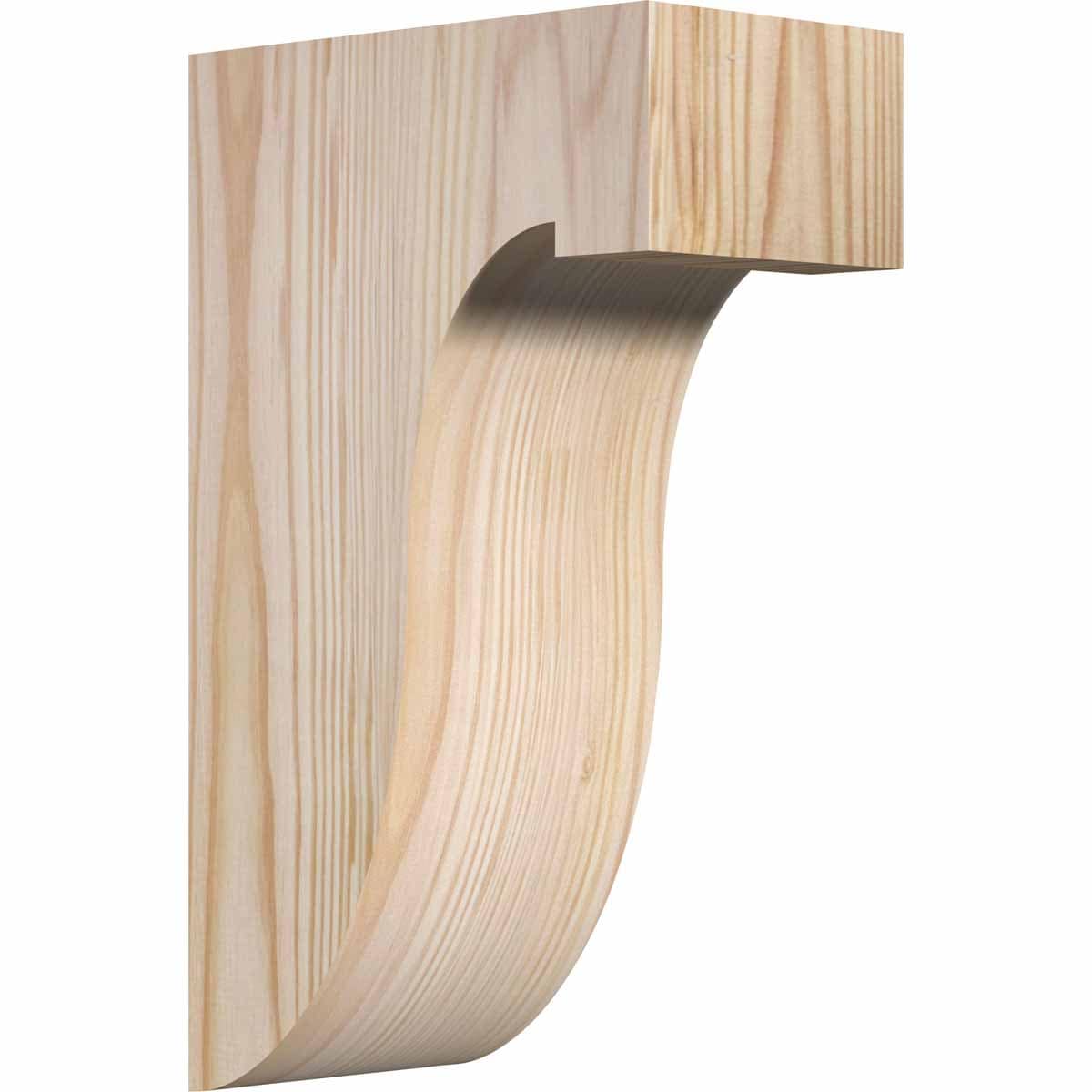 Ekena Millwork COR04X06X10DEL00SDF 3.5-in x 6-in x 10-in Del Monte Unfinished Douglas Fir Wood Paintable/Stainable Corbel