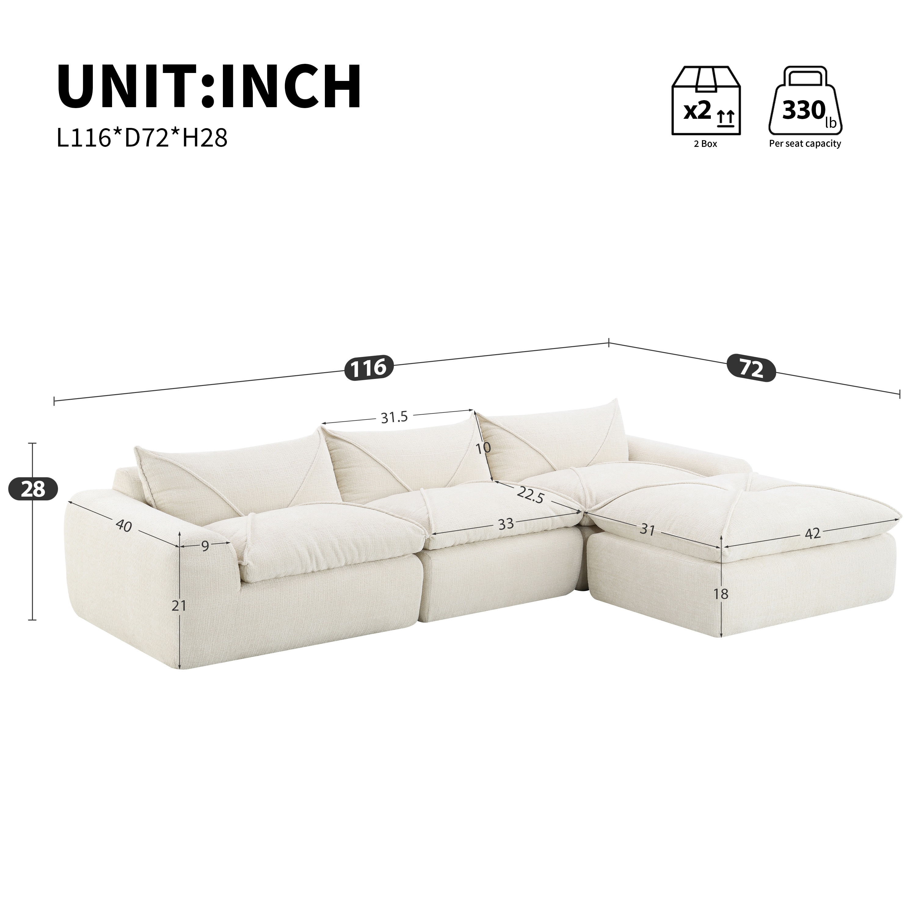 LOVMOR SF-Y-N723S9707A Sofas-Loveseats - View #2