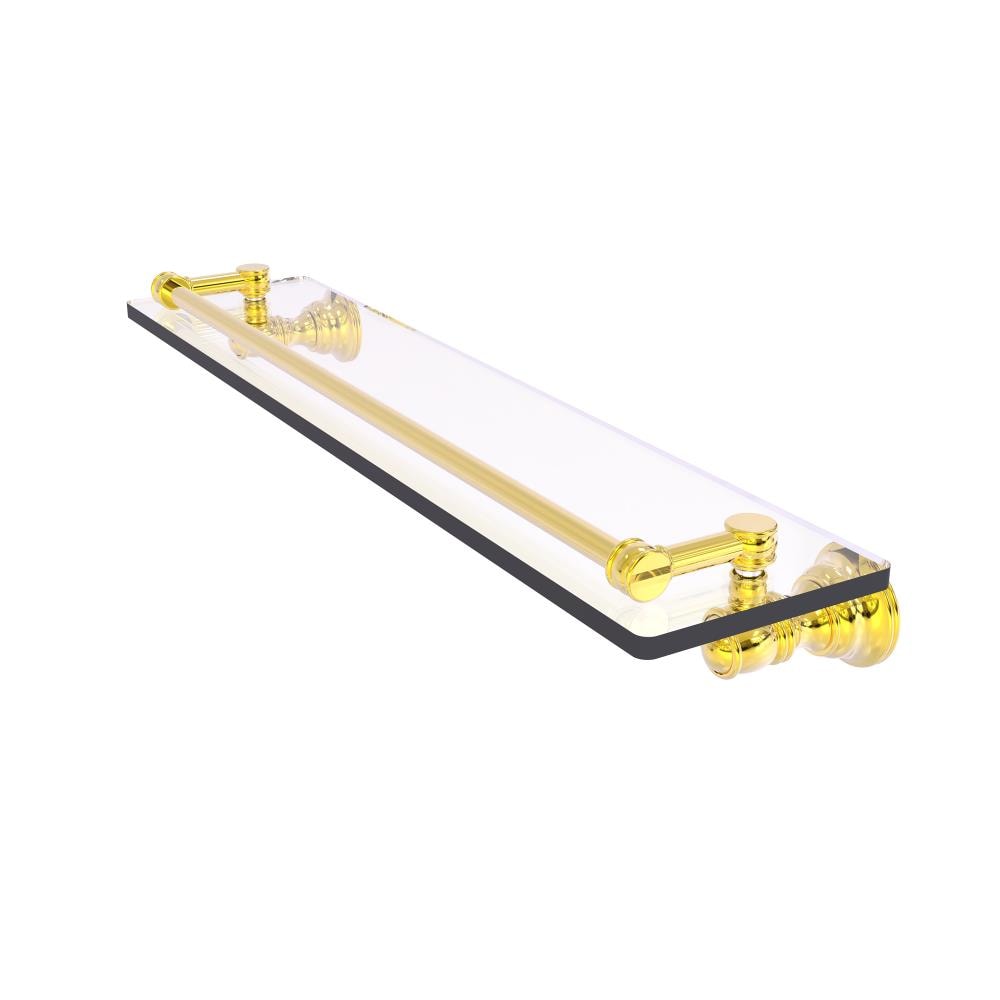Allied Brass CL-1-22-GAL-PB Carolina Polished Brass Wall mount Bathroom Shelf ( 22-in x 3.3-in x 5-in )