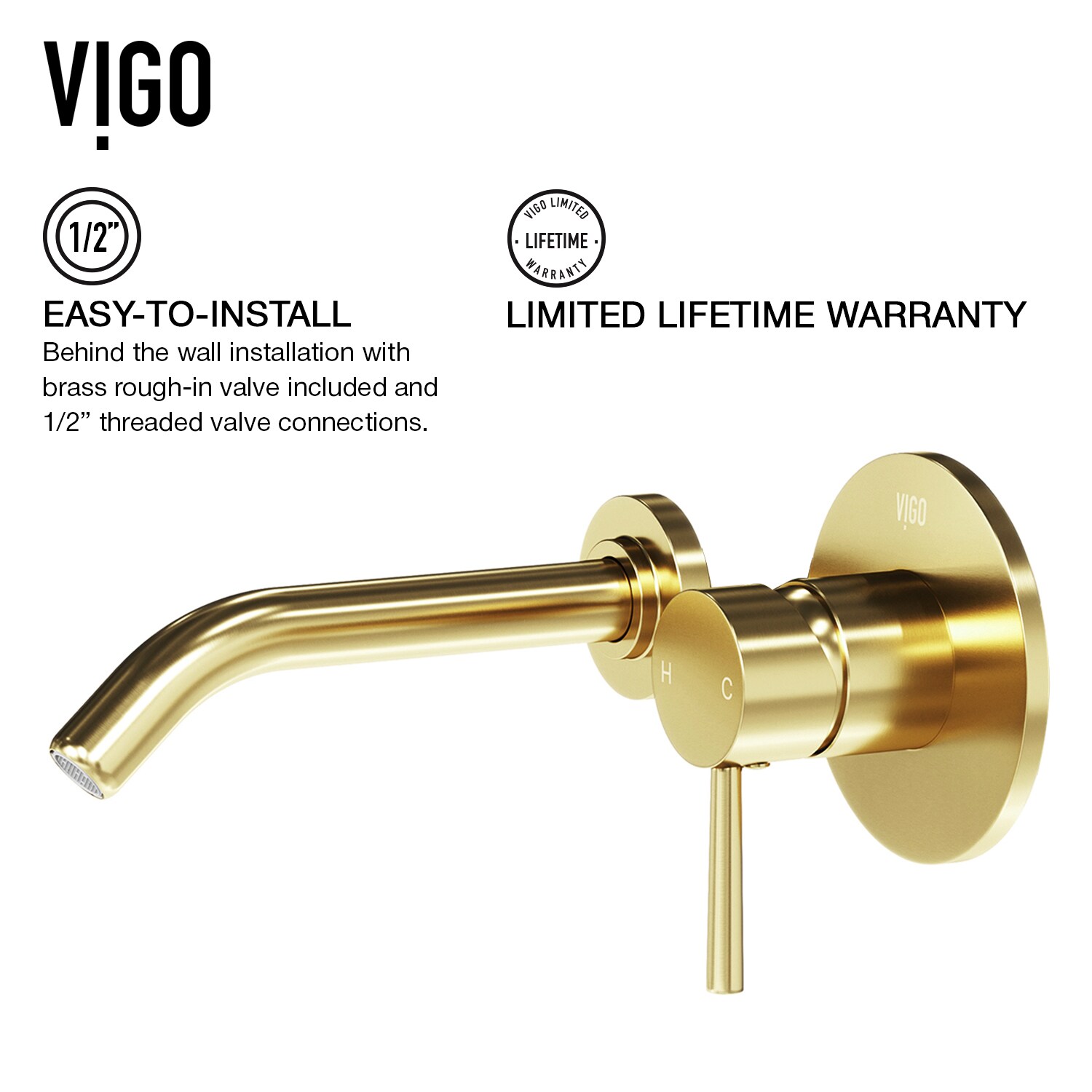 VIGO Olus Wall Mount Bathroom Faucet