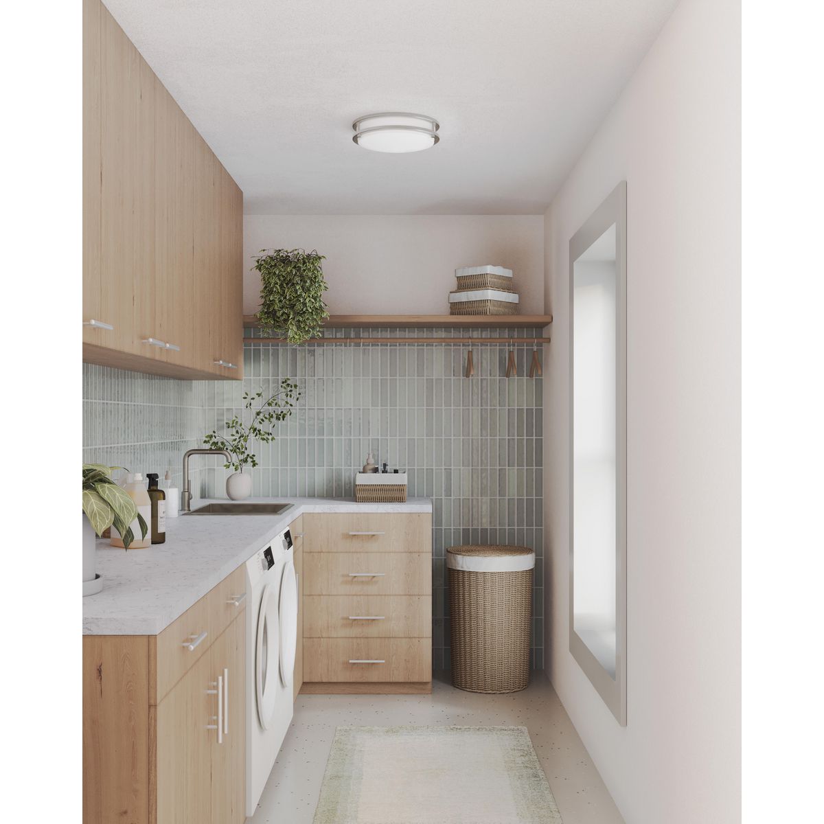 Abide Brushed Nickel 10.24" LED Flush Mount Light