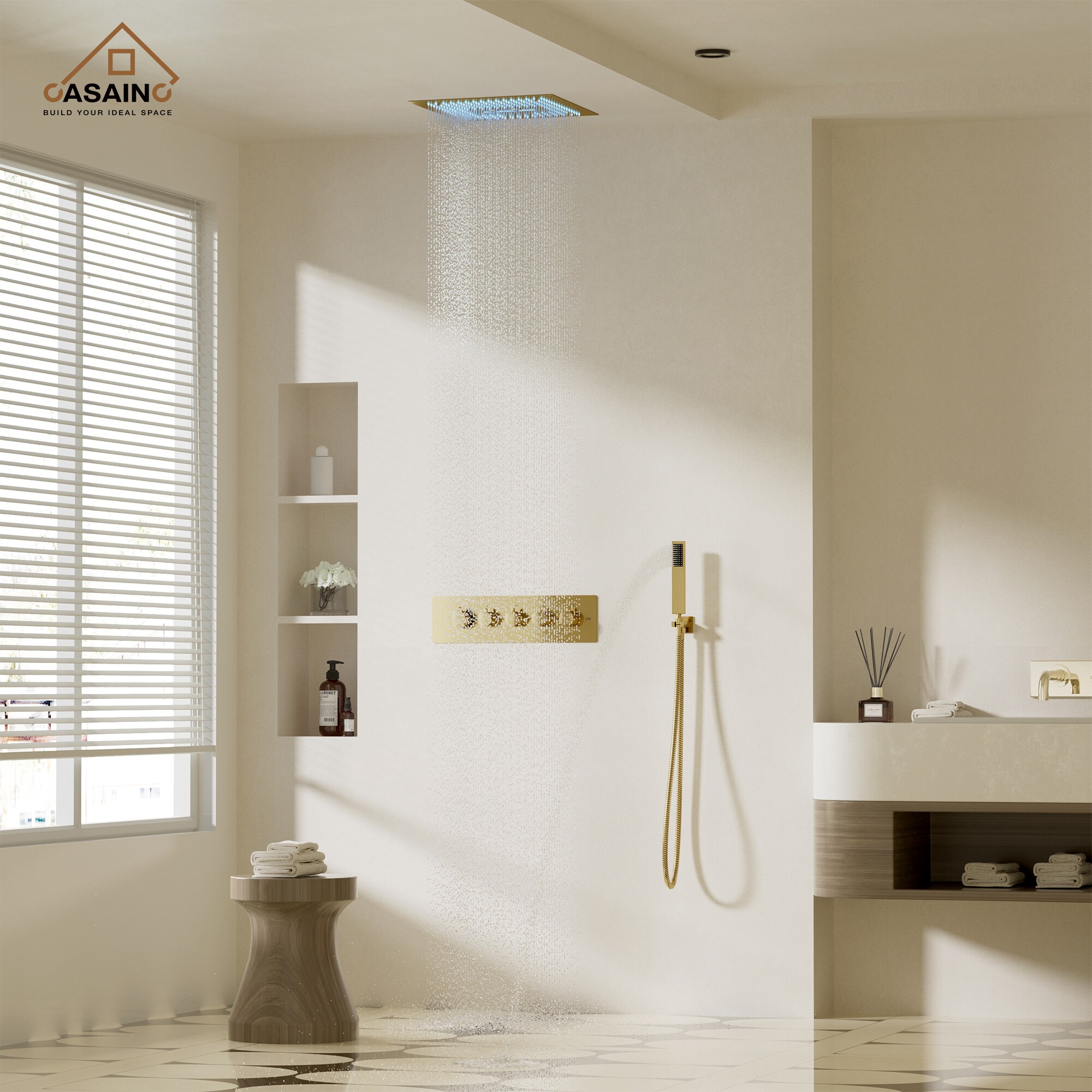 CASAINC CS6837-16BG Showerhead-Bar-Panels - View #4