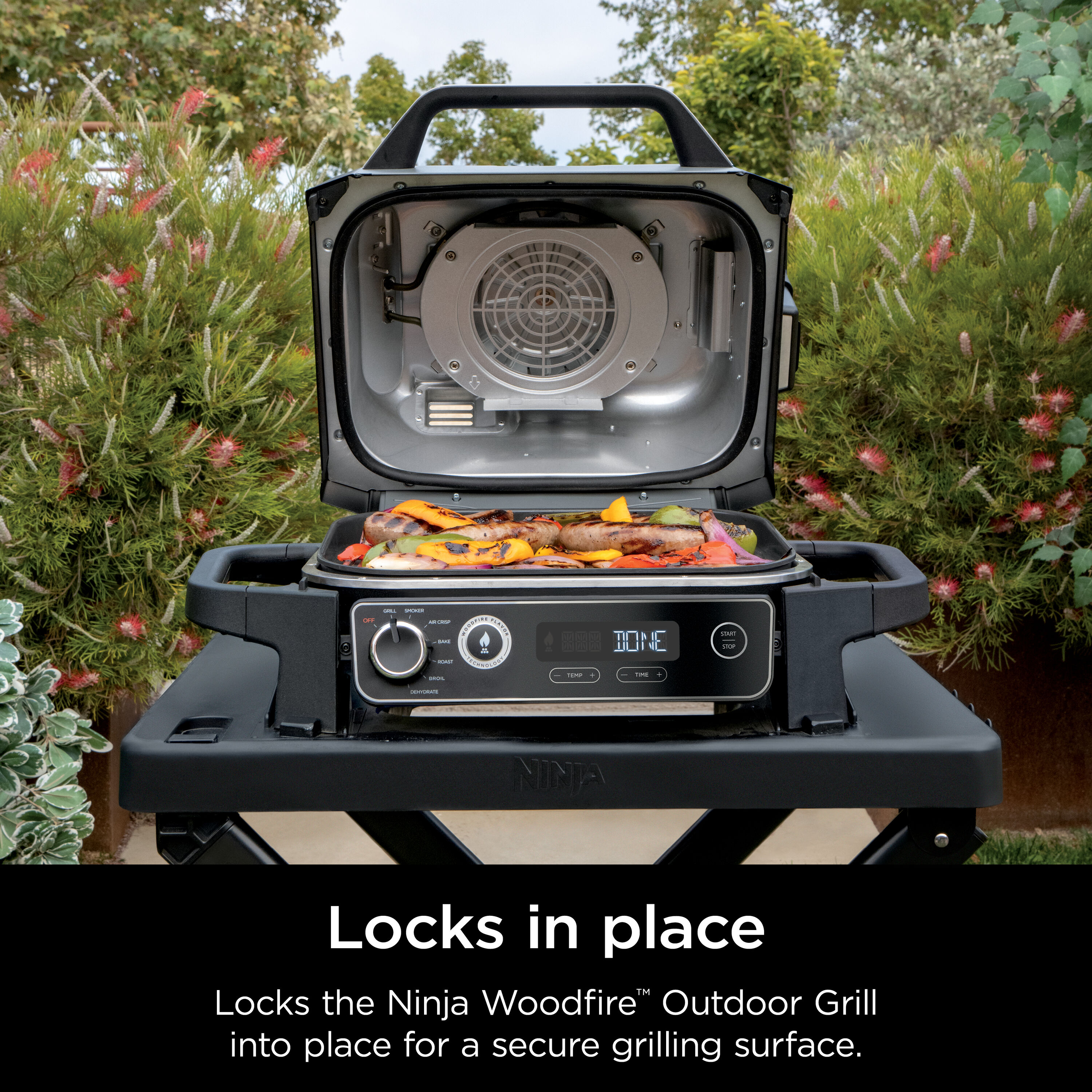 Ninja Woodfire 7-in-1 Outdoor Grill and Smoker 1760-Watt Grey Electric Grill  in the Electric Grills department at