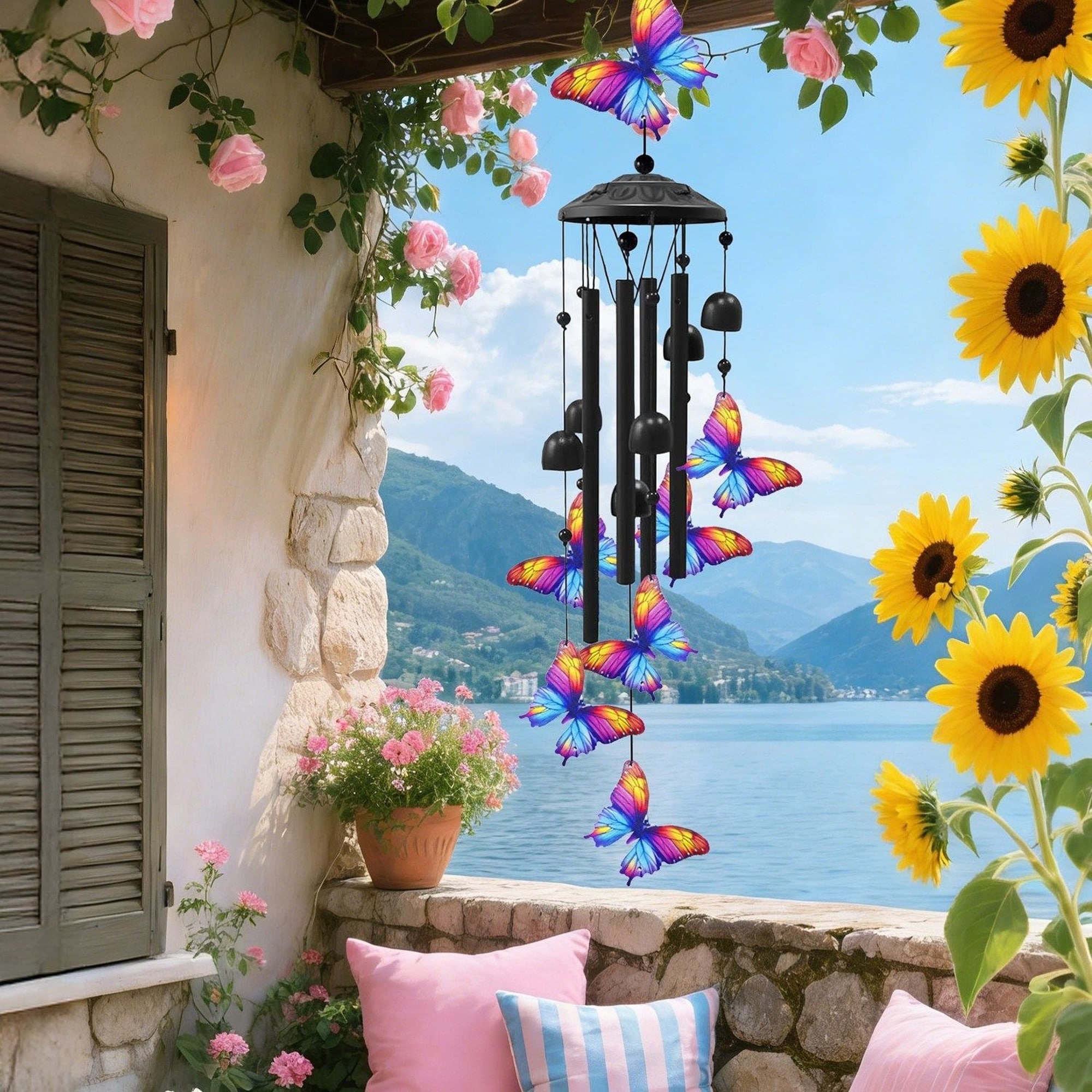 Angel Sar - Metal Wind Chimes with Aluminum Tubes for Deep Soothing Sound for Garden Yard Home Pa...