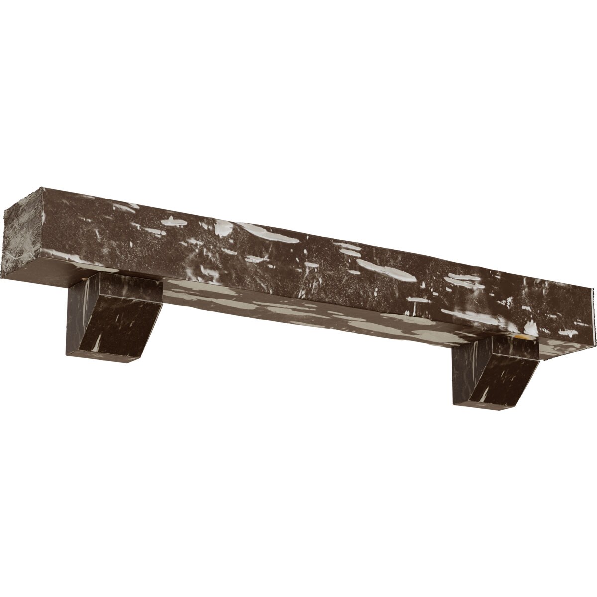 Ekena Millwork MANUPC04X08X84ASVM 84-in W x 4-in H x 8-in D Mahogany (Vintage) Hollow Urethane Rustic Fireplace Mantel