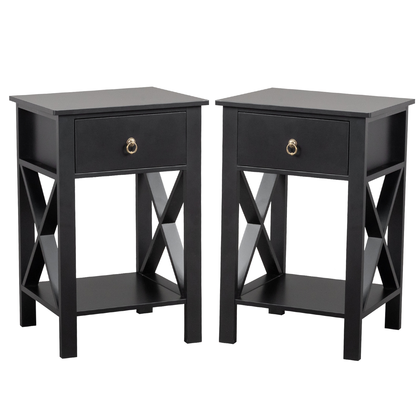 Outopee LO1G52005742 Black Nightstand