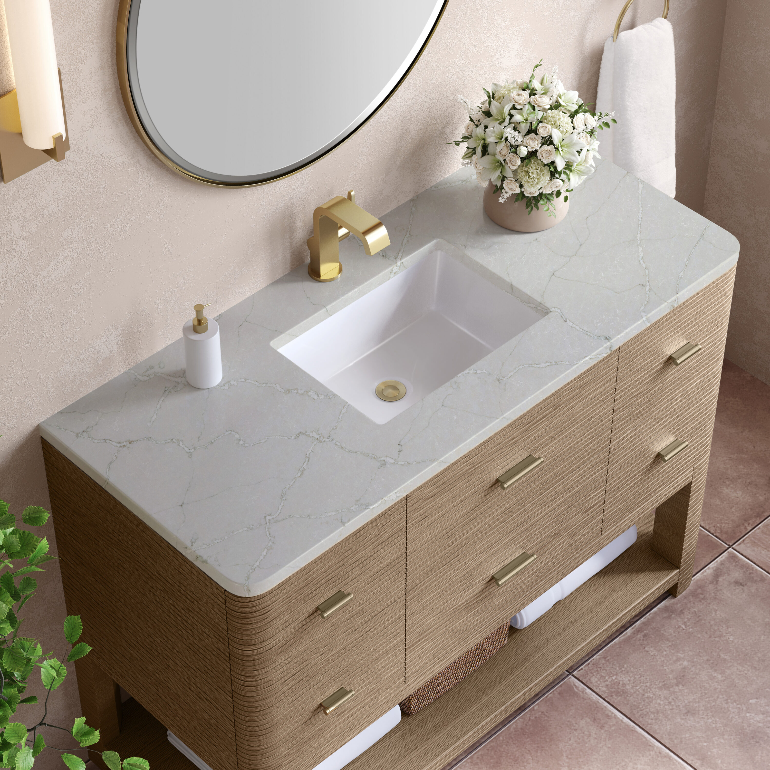James Martin Vanities D704-V48-PBO-3VSL Bath-Vanity-Combo - View #4