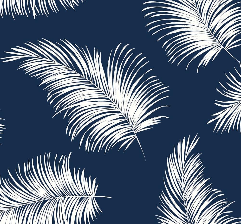 NextWall Luxe Haven 40.5-sq ft Navy Blue Vinyl Floral Self