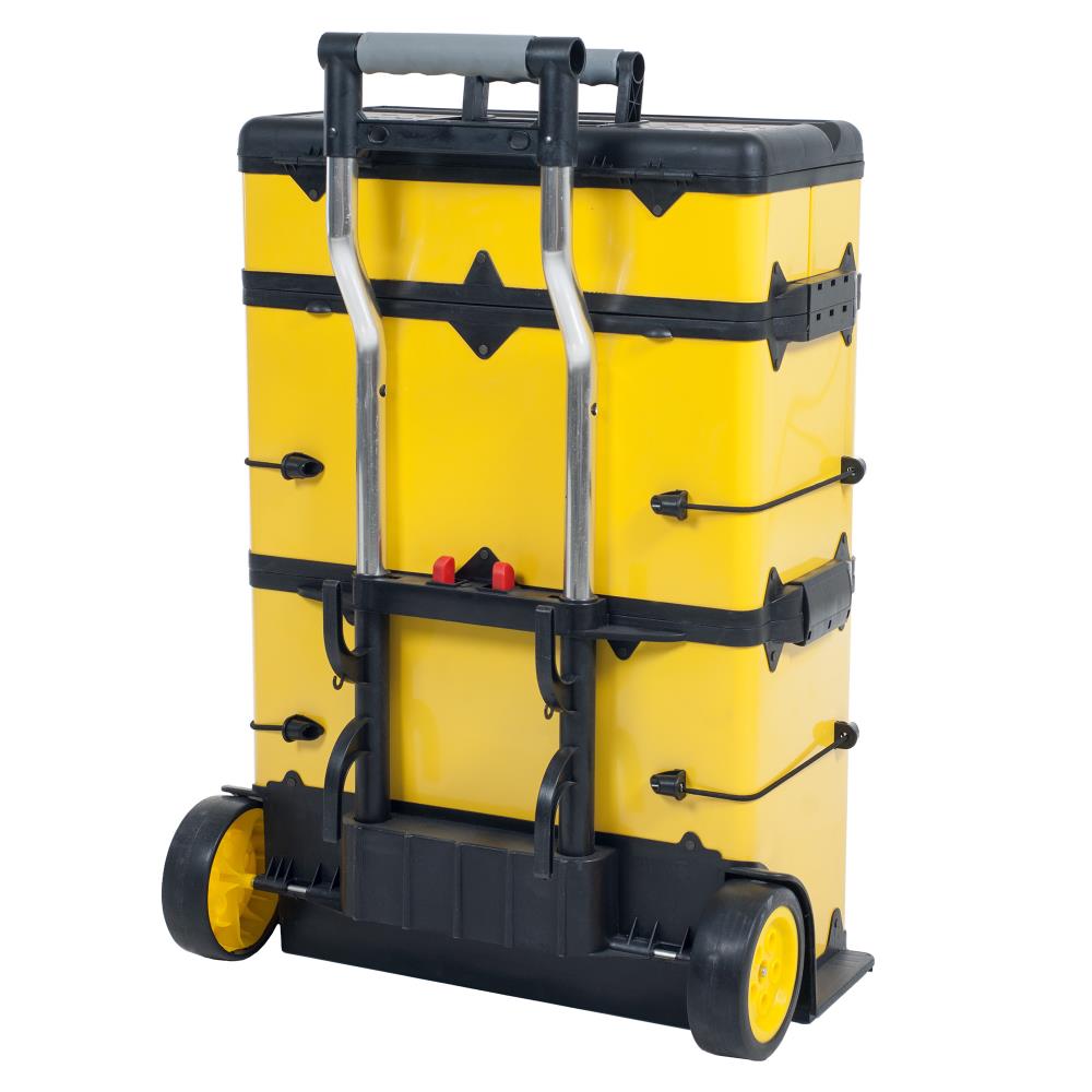Fleming Supply 22.5-in 4-Drawer Yellow Plastic Wheels Tool Box at