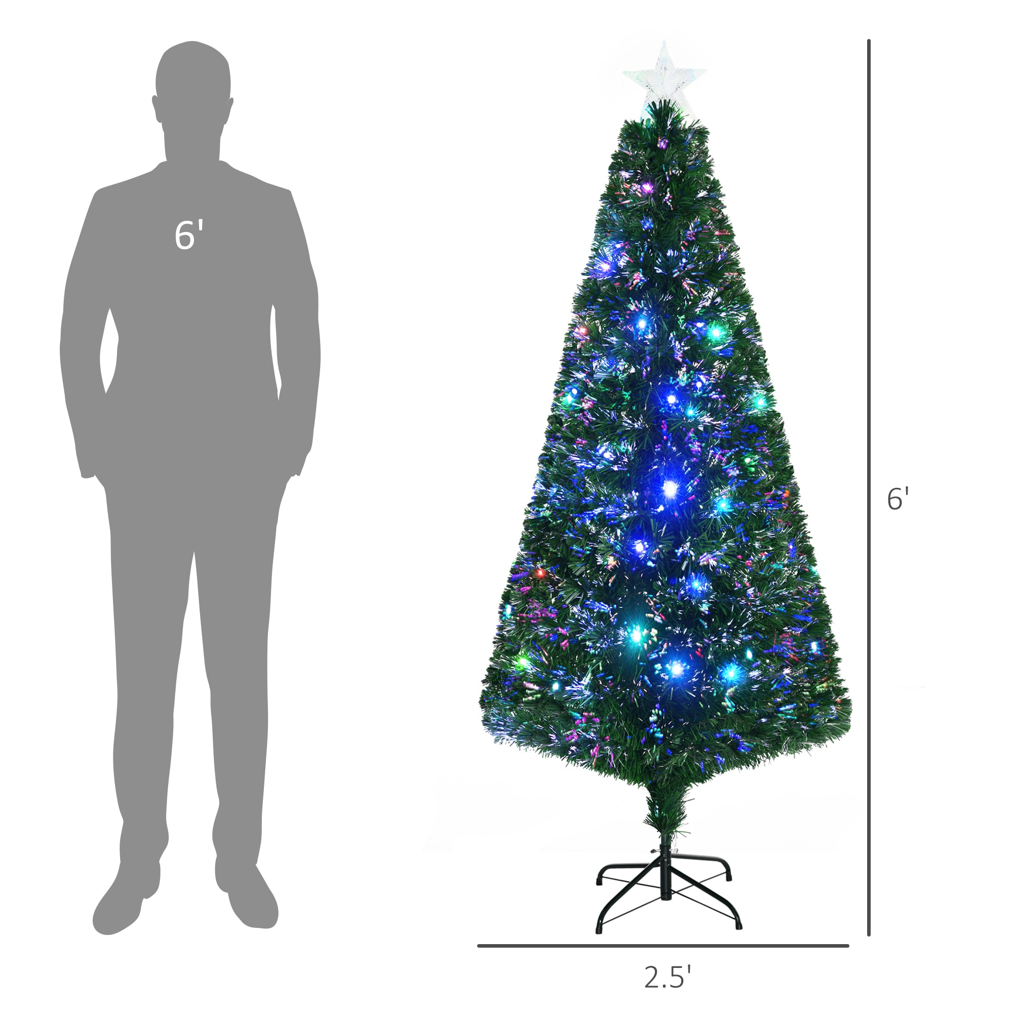 Wooakway FXLS0604-511Z65 Artificial-Christmas-Trees - View #5