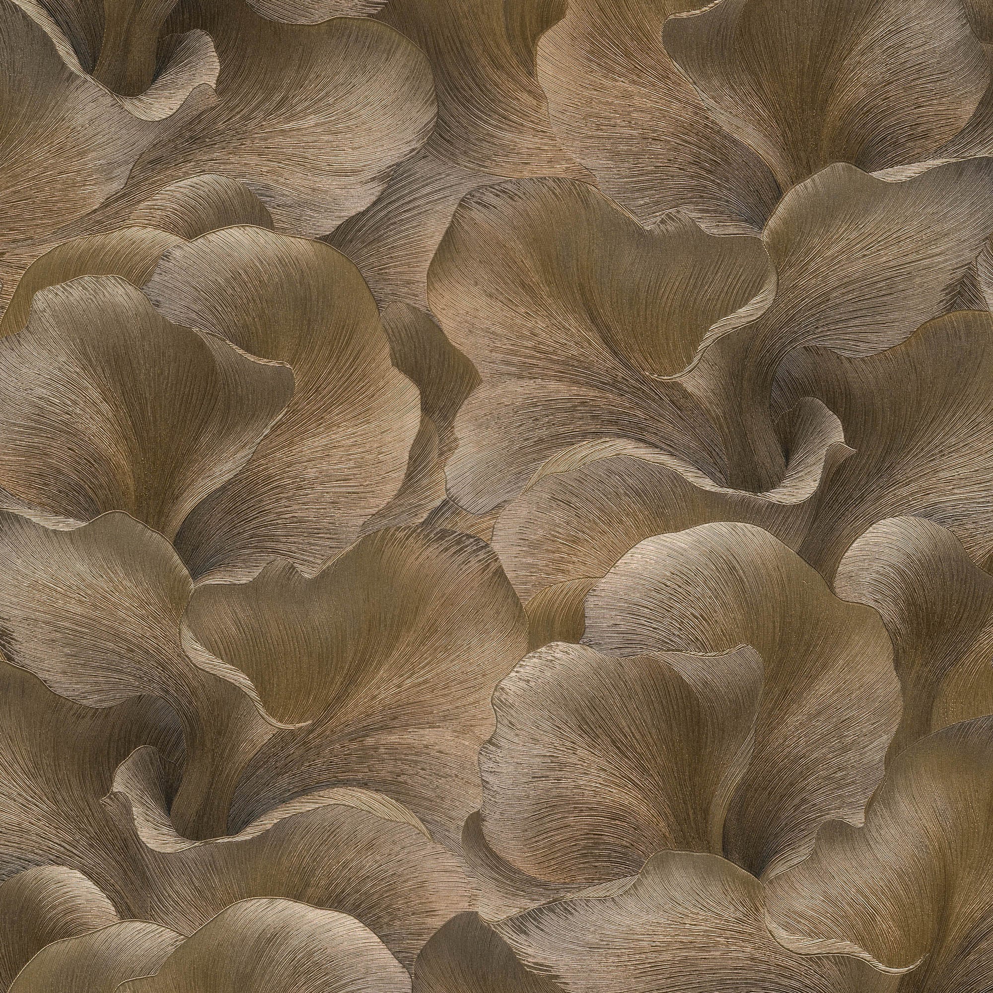 Veer Decor Floral Glow Brown Wallpaper