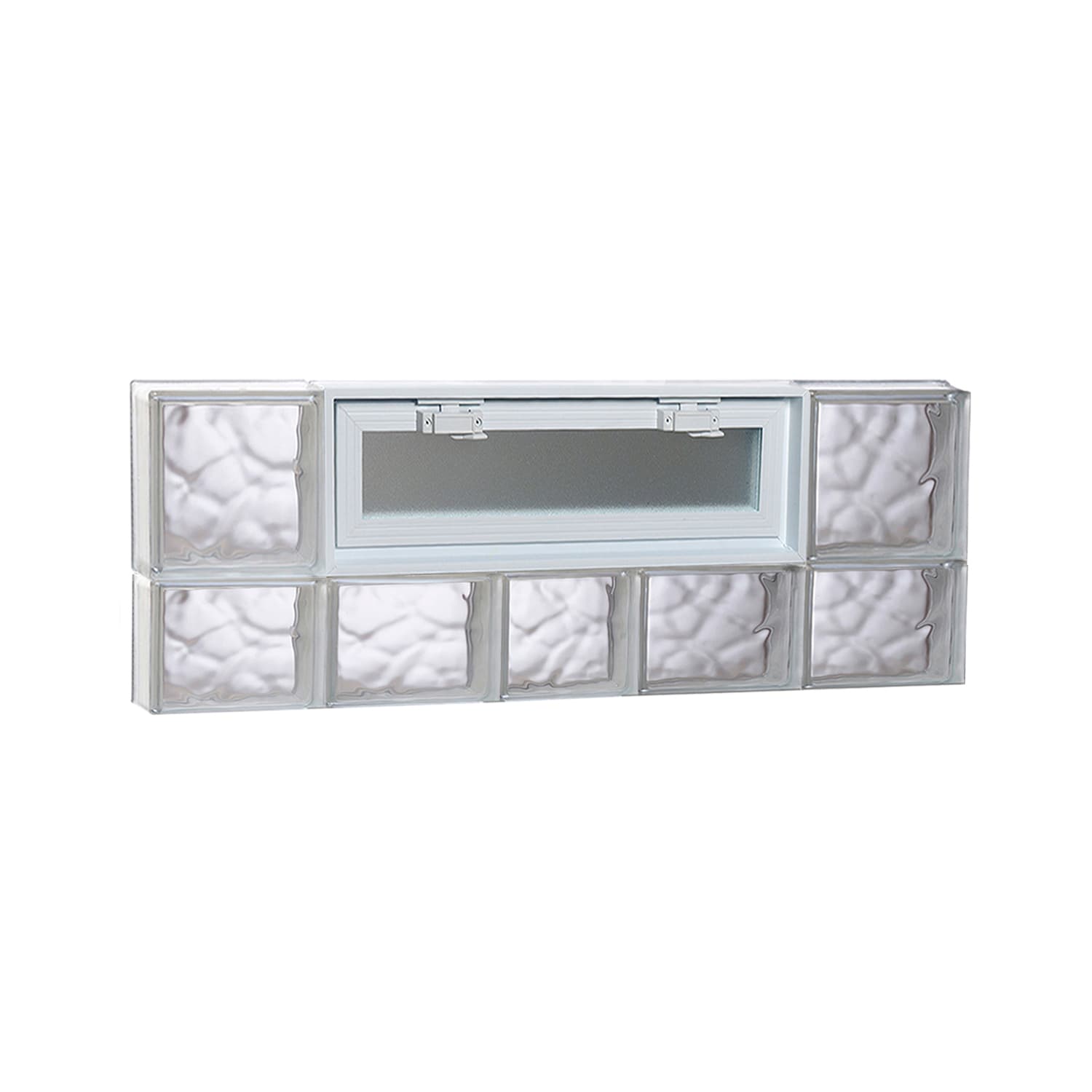 REDI2SET V3814DC Wavy Glass 36-3/4-in x 13-1/2-in Frameless Replacement Vented Glass Block Window