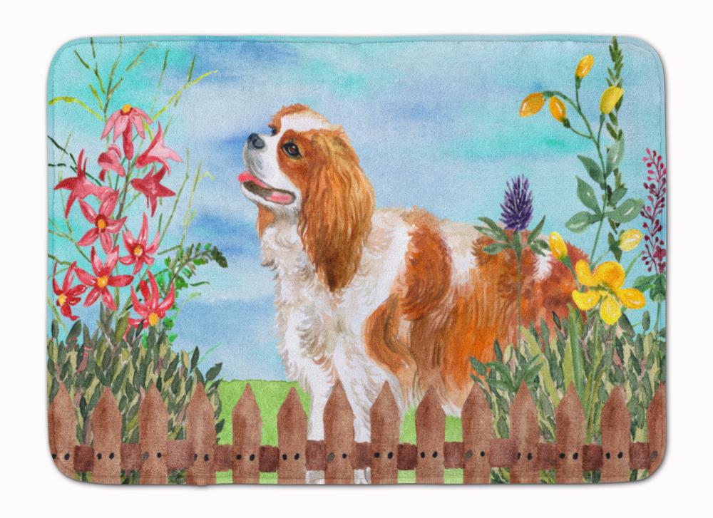 Caroline's Treasures CK1225RUG Springtime Dog 27-in x 19-in Multiple Colors/Finishes Microfiber Memory Foam Bath Mat