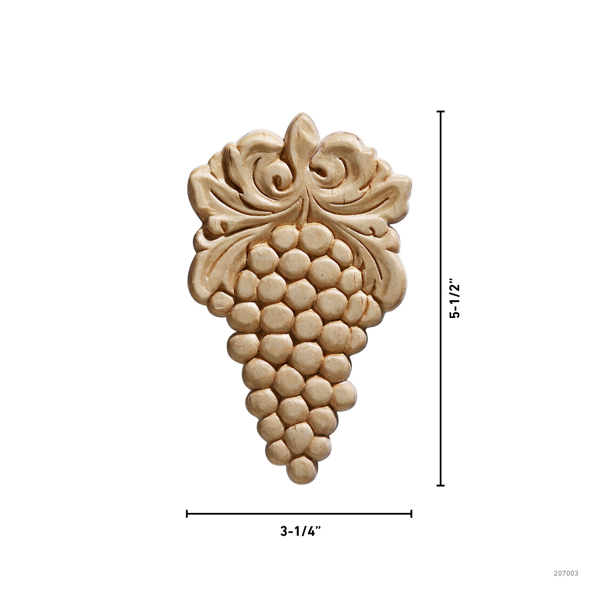 Ornamental Mouldings 14023PKWHW appliques - View #3