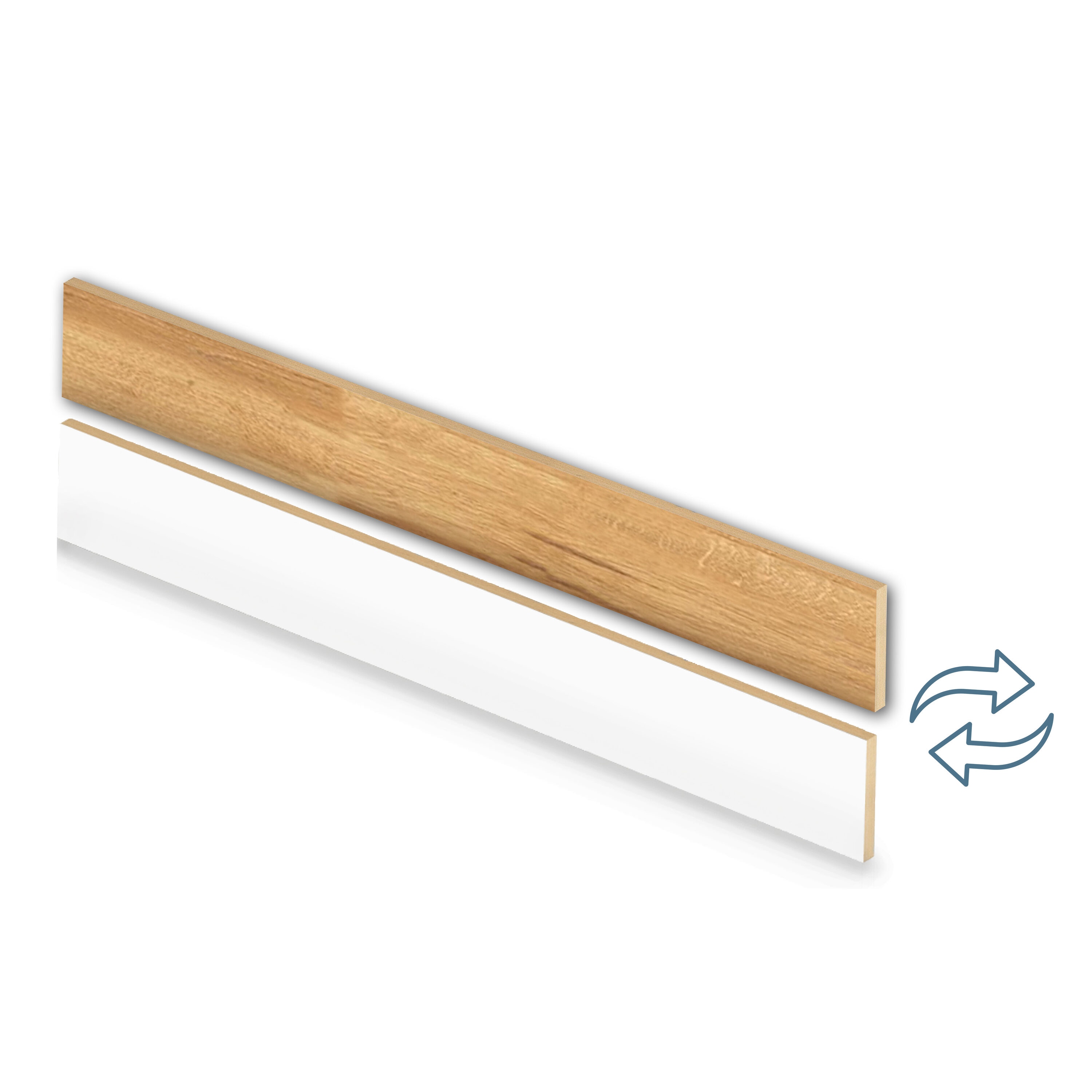 Zamma 20R071757 47-Inches x 7.375-Inches x 0.5-Inches Cap A Tread Stair Renewal System Natural Oak Laminate Stair Riser