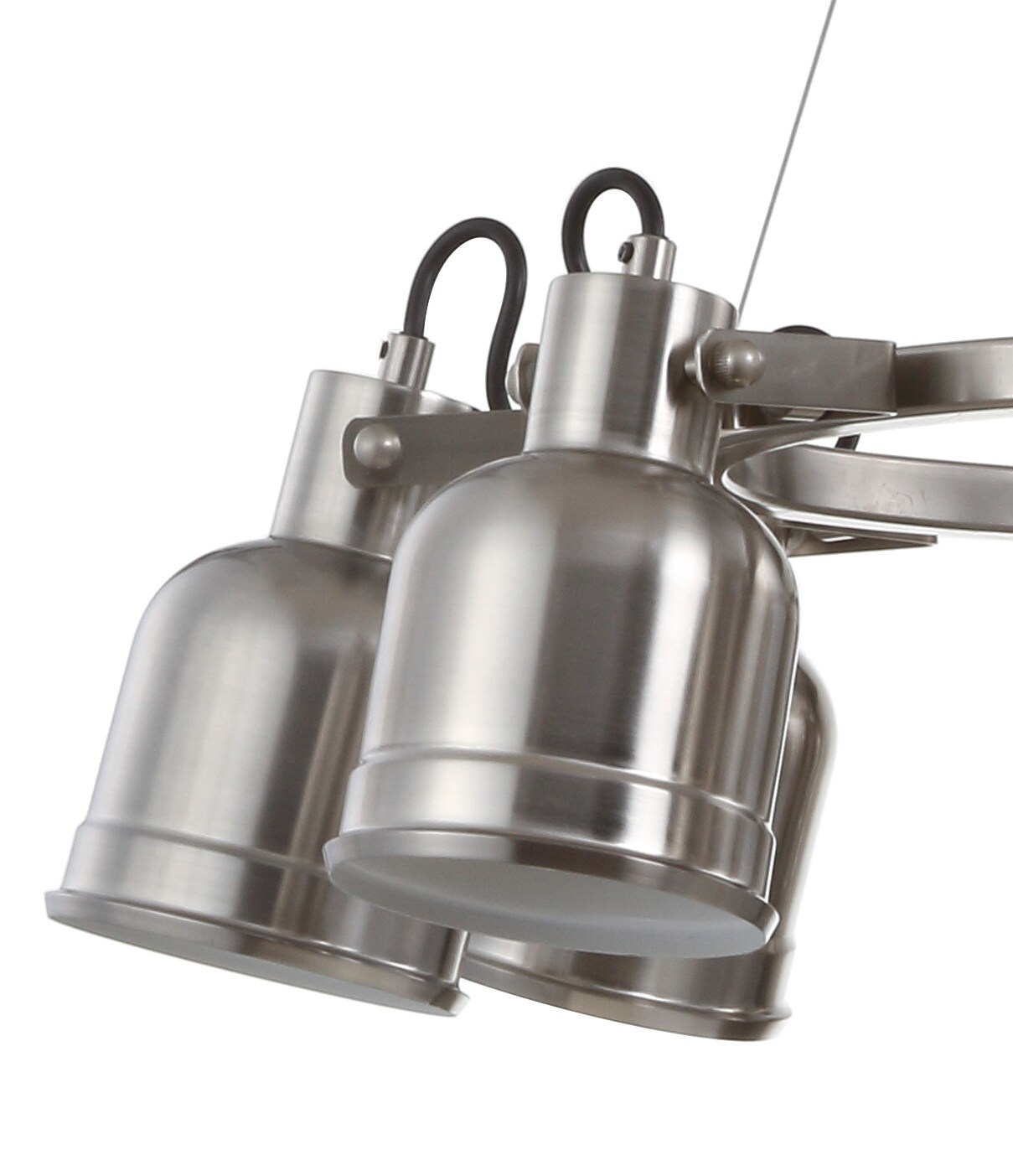 Liam 26.5" Polished Chrome Nickel Drum LED Chandelier