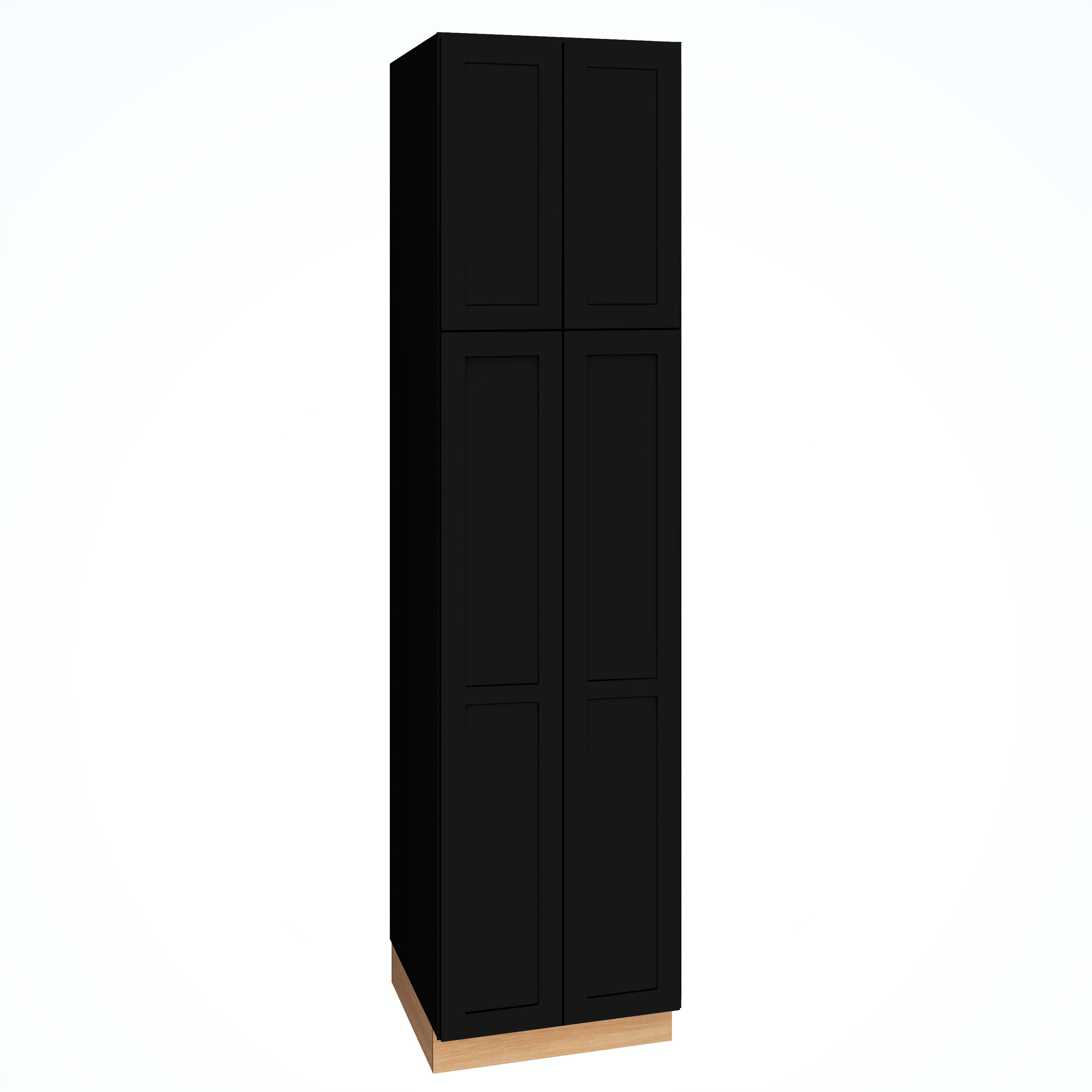 Diamond Express 61I-U249324 Jamestown 24-in W x 93-in H x 24-in D Black Pantry Fully assembled Plywood Cabinet (Recessed Panel Shaker)