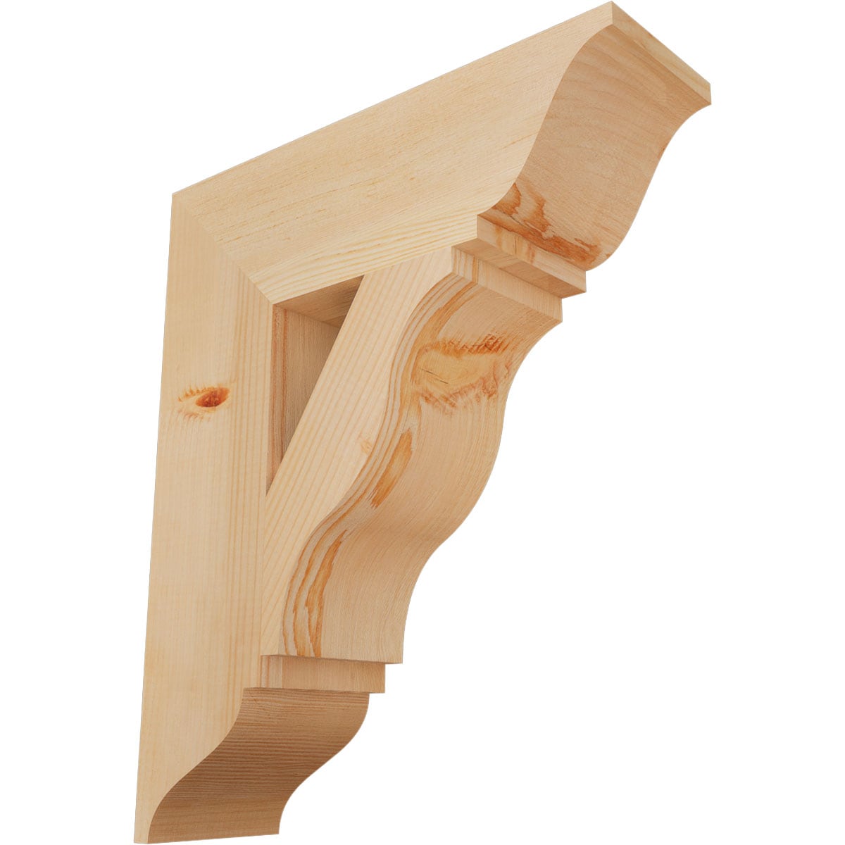 Ekena Millwork BKT06X20X24FST01SDF Funston traditional smooth 5-1/2-in x 20-in x 24-in Douglas fir Brown Wood Standard bracket