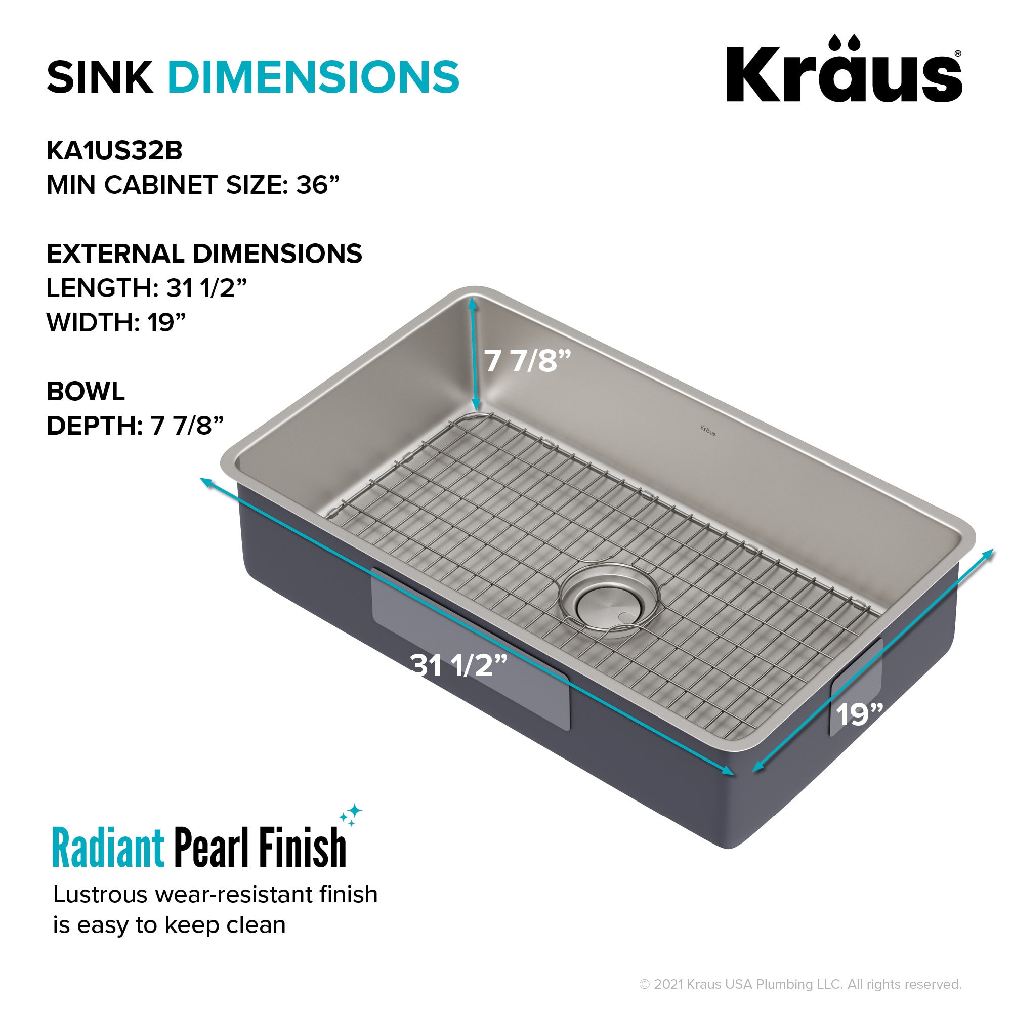 Kraus KA1US32B Kitchen-Sinks - View #7