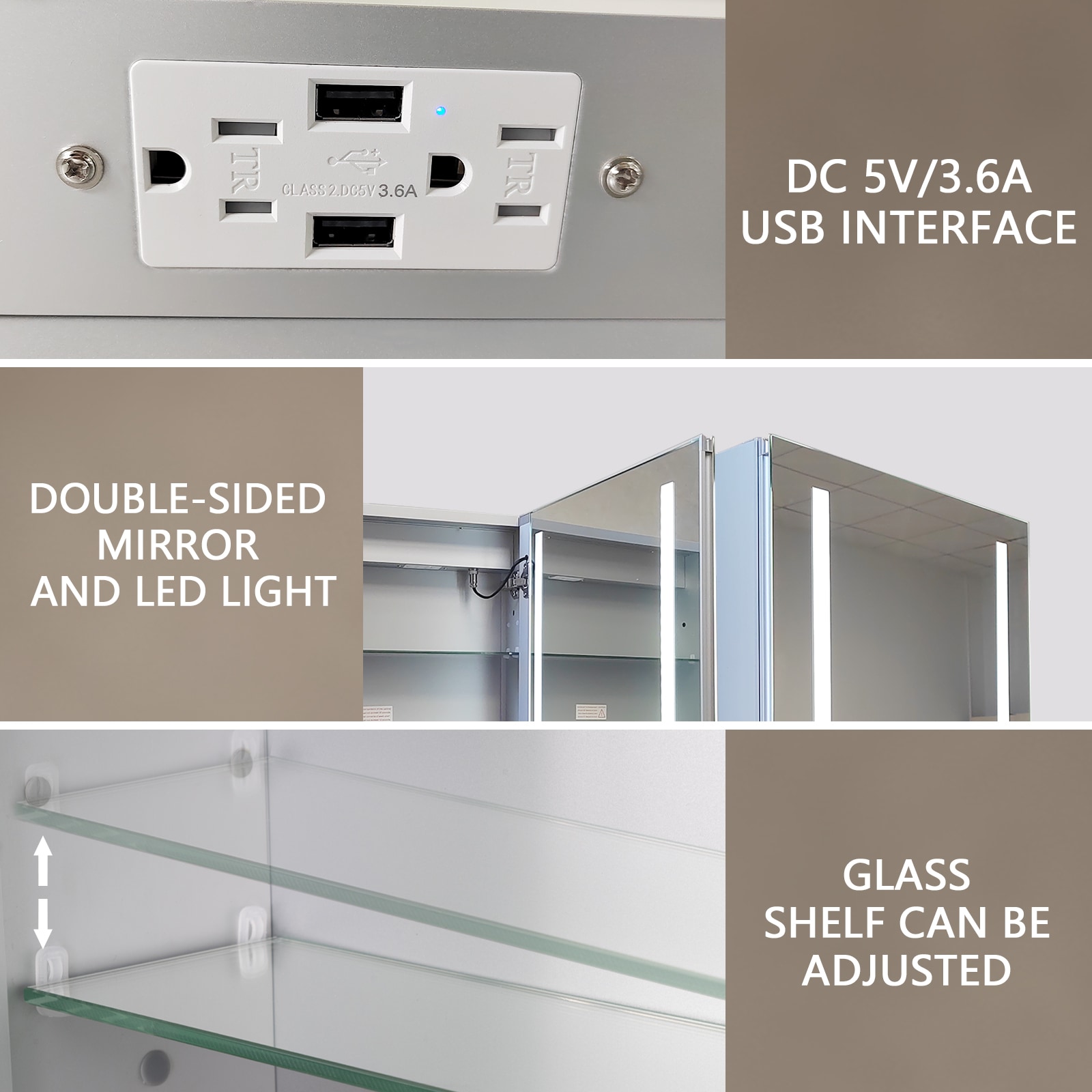 WELLFOR EX-2026L3 Bathroom-Medicine-Cabinets - View #4
