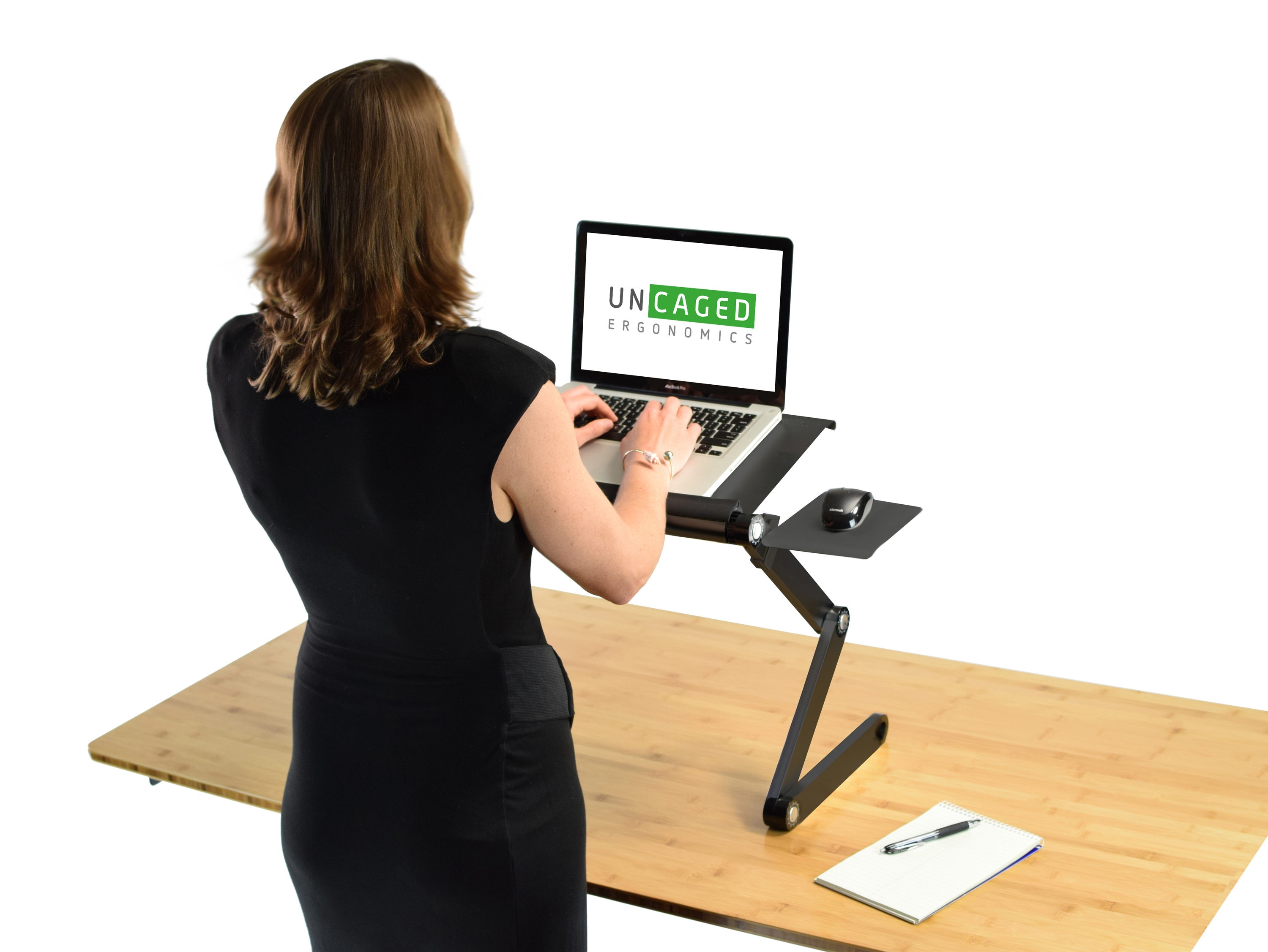 Laptop Stand & Standing Desk Black - Uncaged Ergonomics