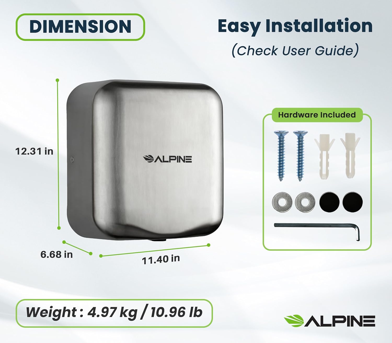 Alpine Industries 400-20-SSB Commercial-Hand-Dryers - View #2