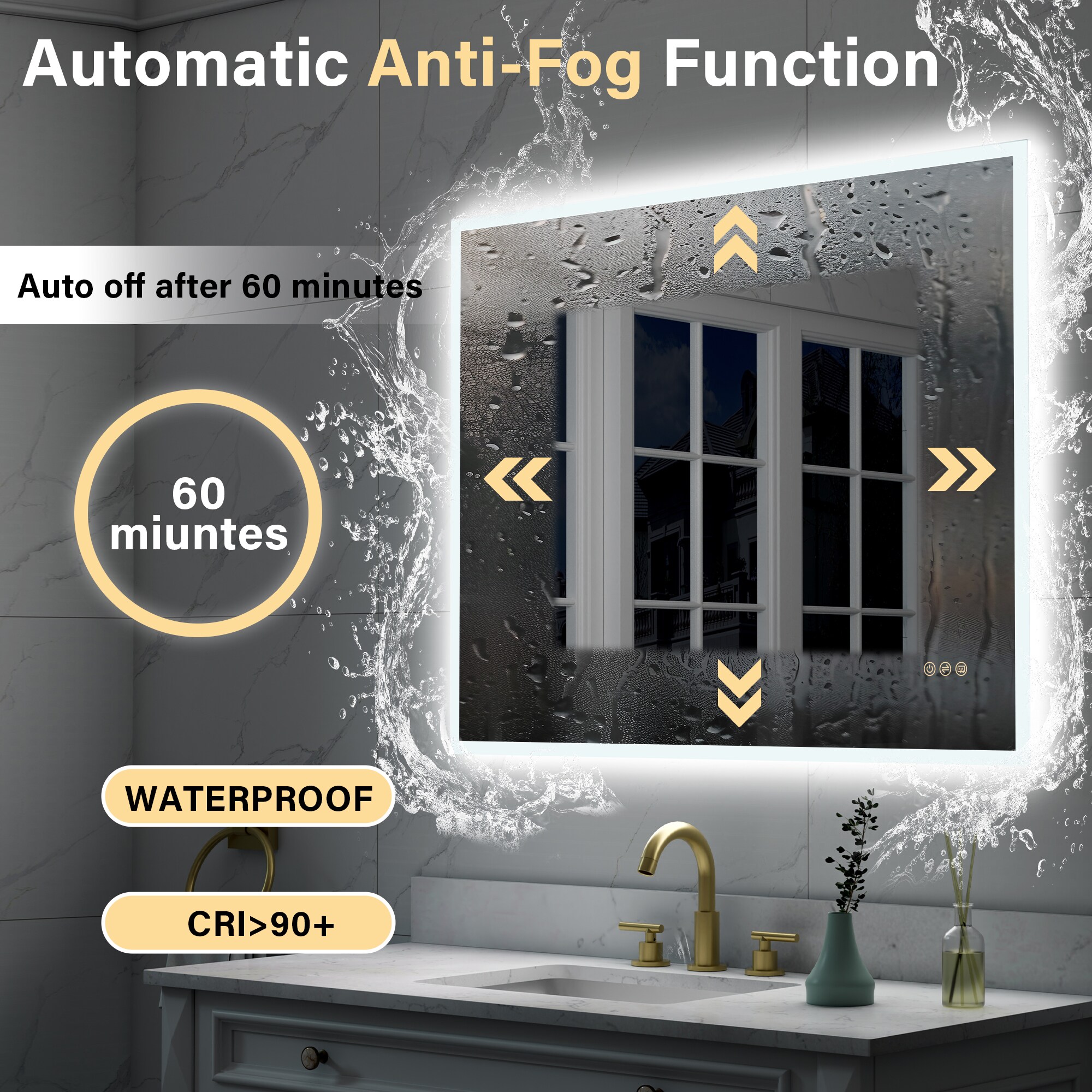 Forclover MRC-W10A4032 Framed-Bath-Mirrors - View #6