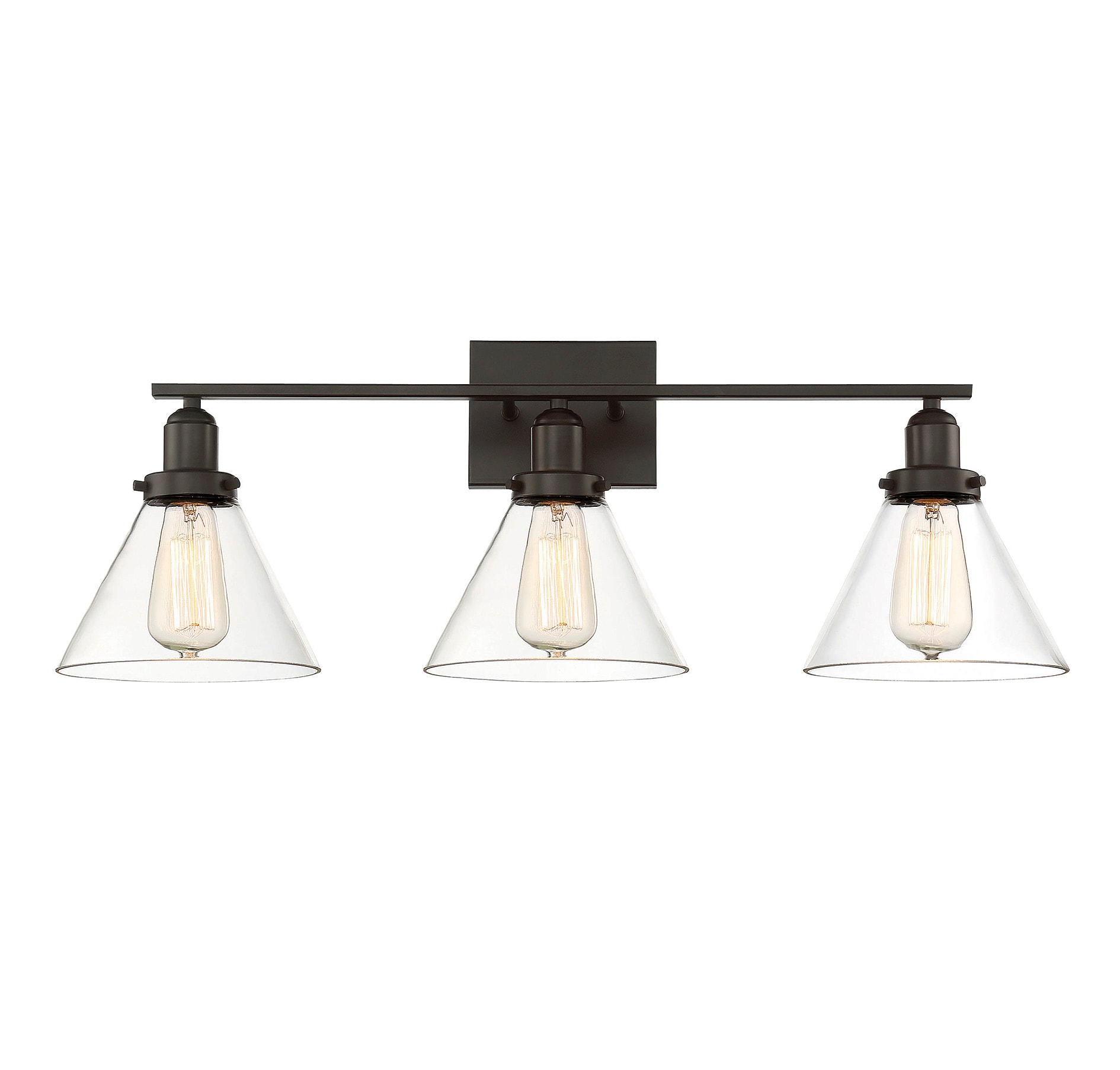 Savoy House Essentials 8-9130-3-13 Drake 28.5-in 3 -Light Brushed Bronze Industrial Vanity light