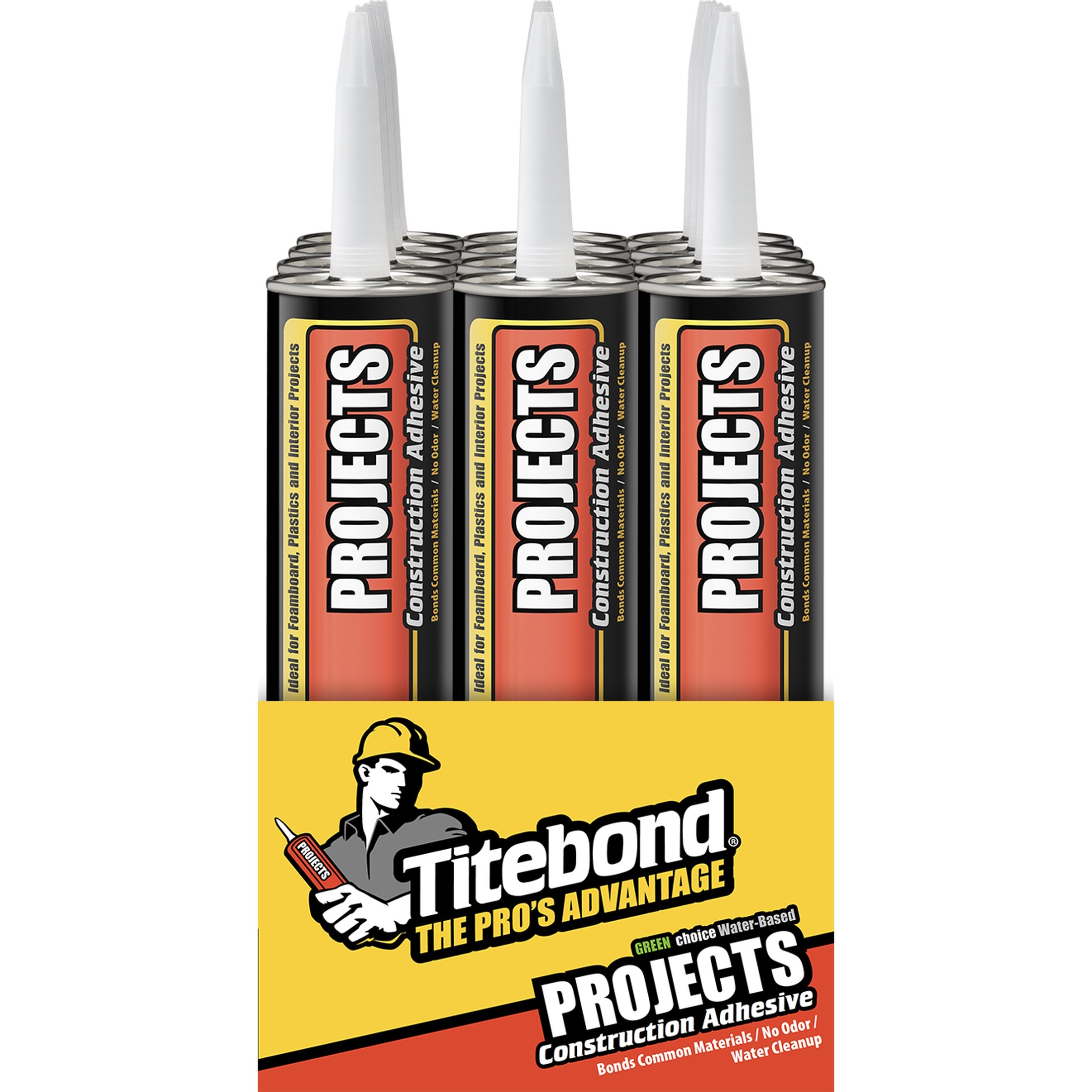 Titebond 4121CP Contractor Grade Projects Polymer-based Brown Multi-use Interior Construction Adhesive ( 10-fl oz ) 12 -Pack