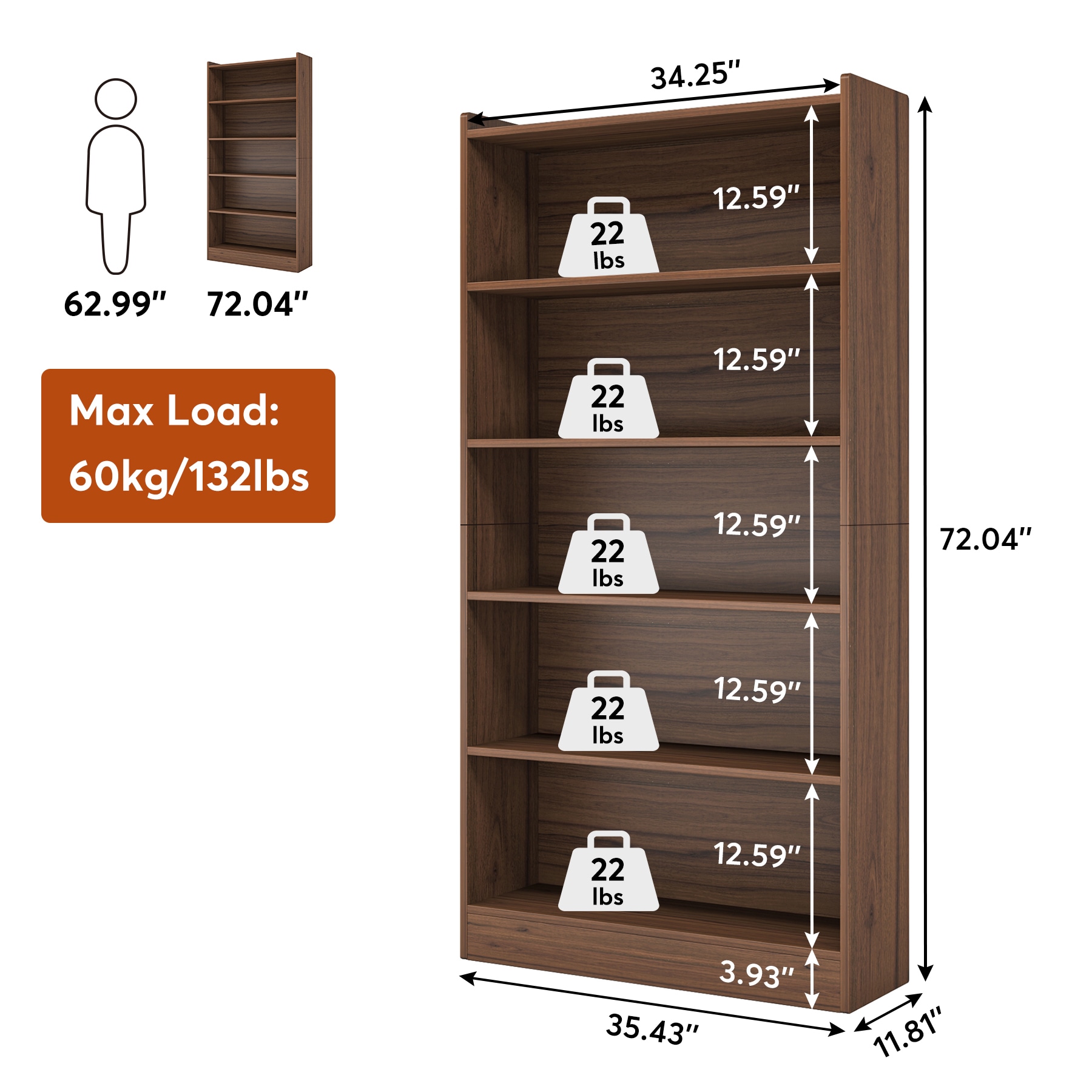Tribesigns HOGA-XK00391 bookcases - View #8