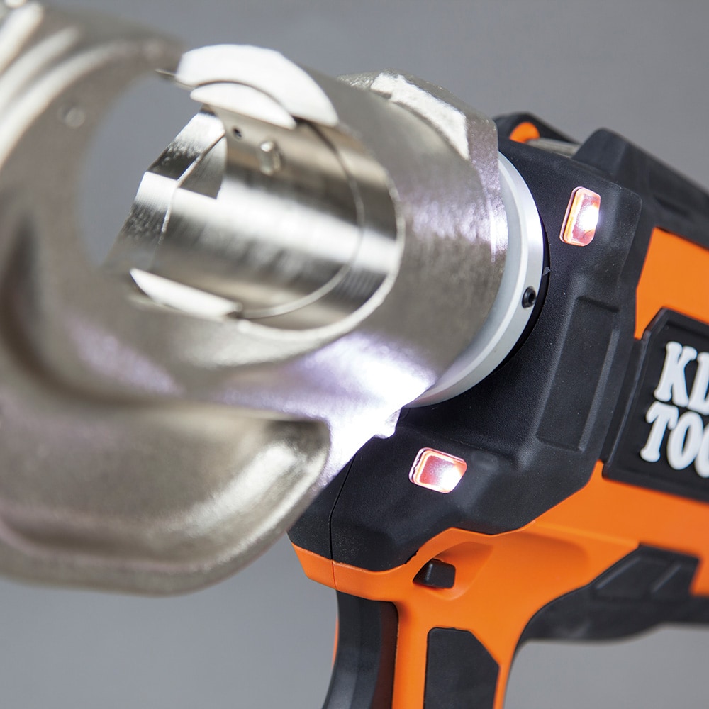 Klein Tools Battery-Operated 12-Ton Crimper Kit in the Wire Strippers ...