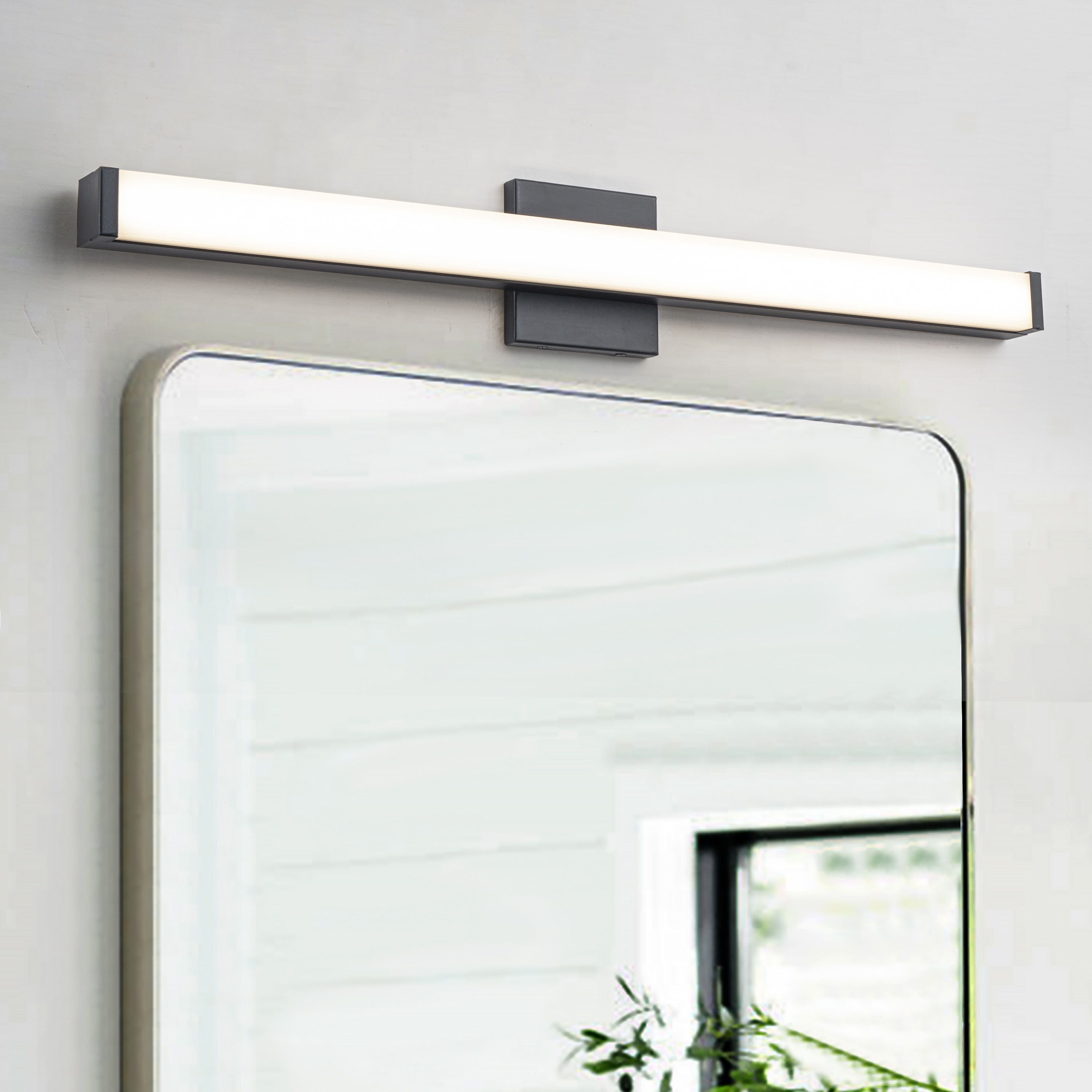C Cattleya LCA2641-MWM 29.75-in 1 -Light Matte Black Integrated LED Modern/contemporary Vanity light bar