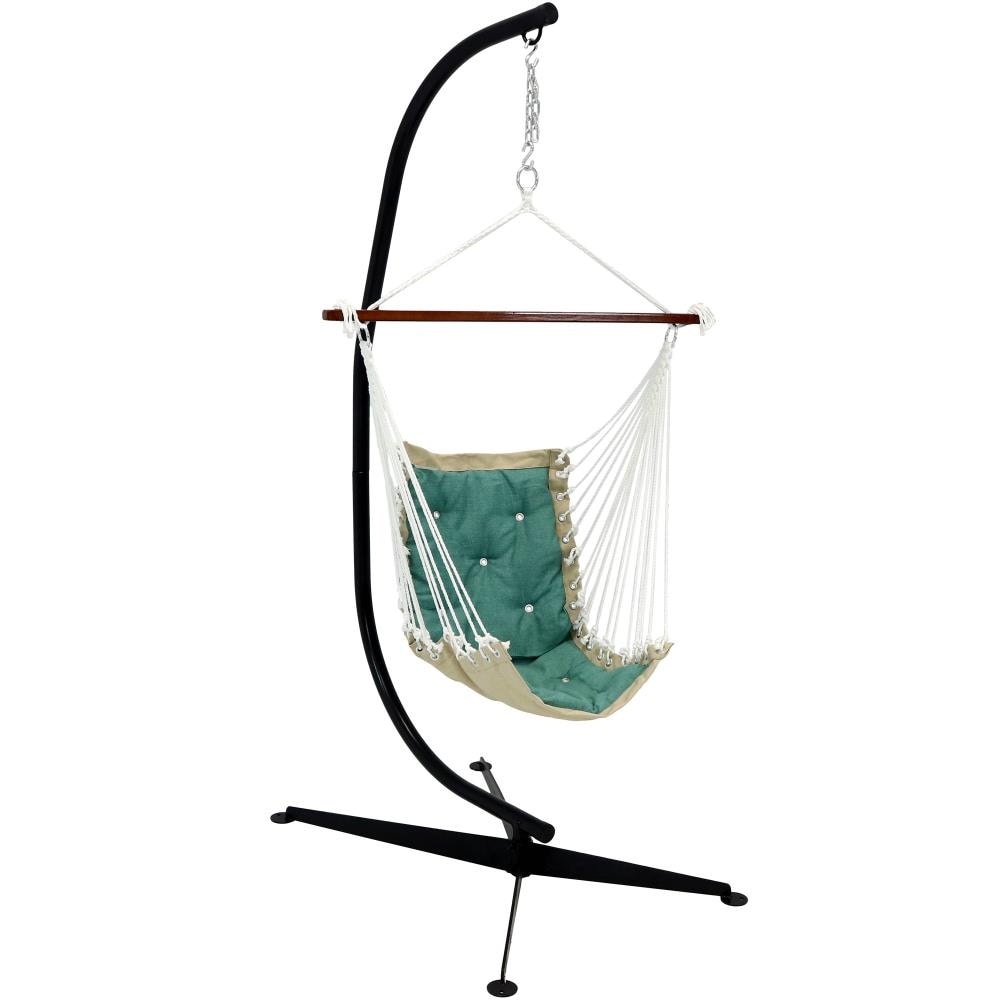 Sunnydaze Decor Sea Grass Fabric Hammock Chair with Stand in the Hammocks  department at