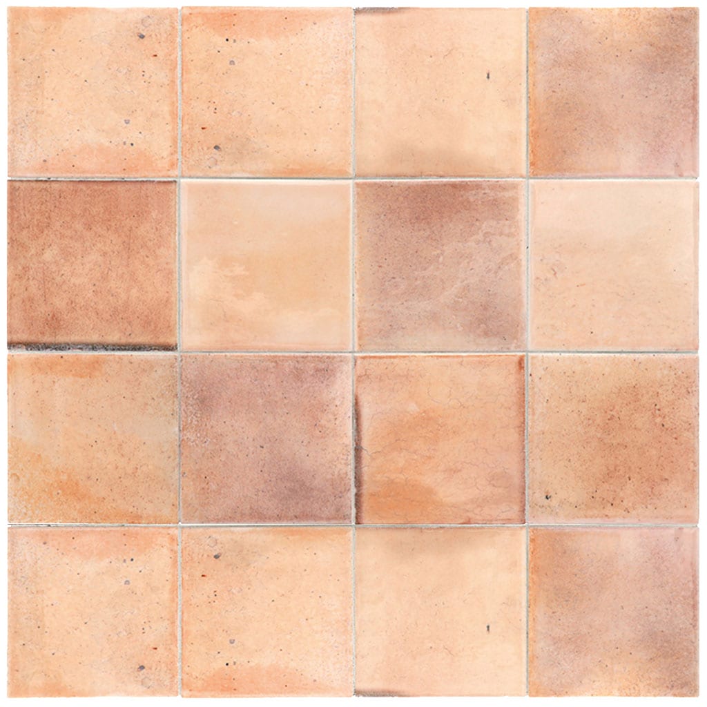 Apollo Tile MOD88PNK44A Antiek Pink 4-in x 4-in Glossy Ceramic Stone Look Floor and Wall Tile (5.39-sq. ft/ Carton)