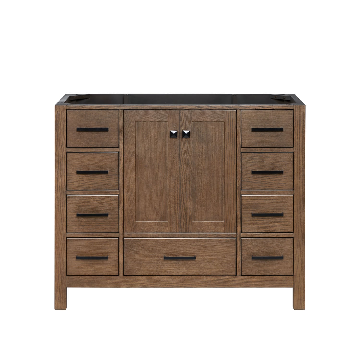 ARIEL Cambridge 42-in Brown Oak Bathroom Vanity Base Cabinet without Top