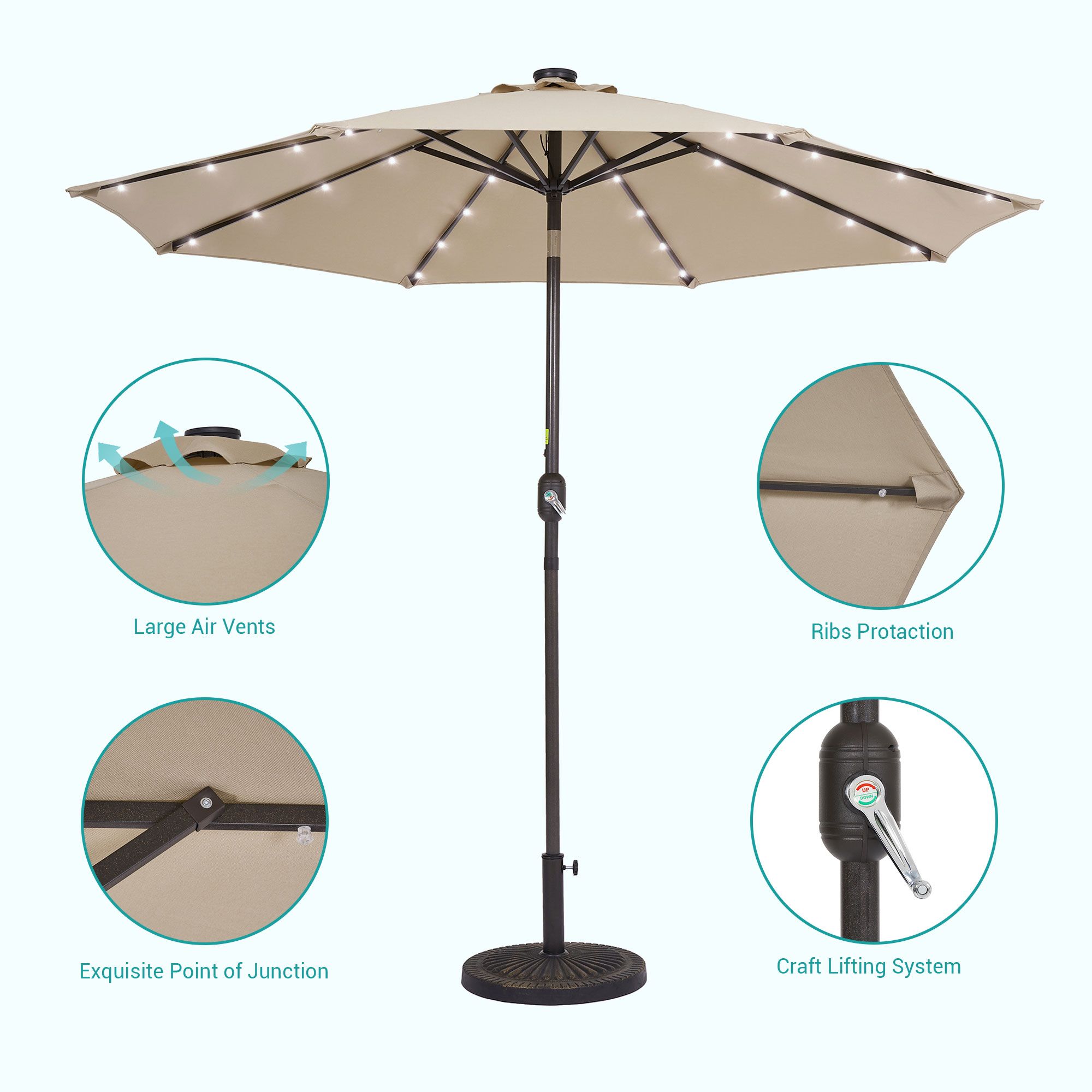 ACEGOSES LW-LED270SD Umbrellas-2 - View #3