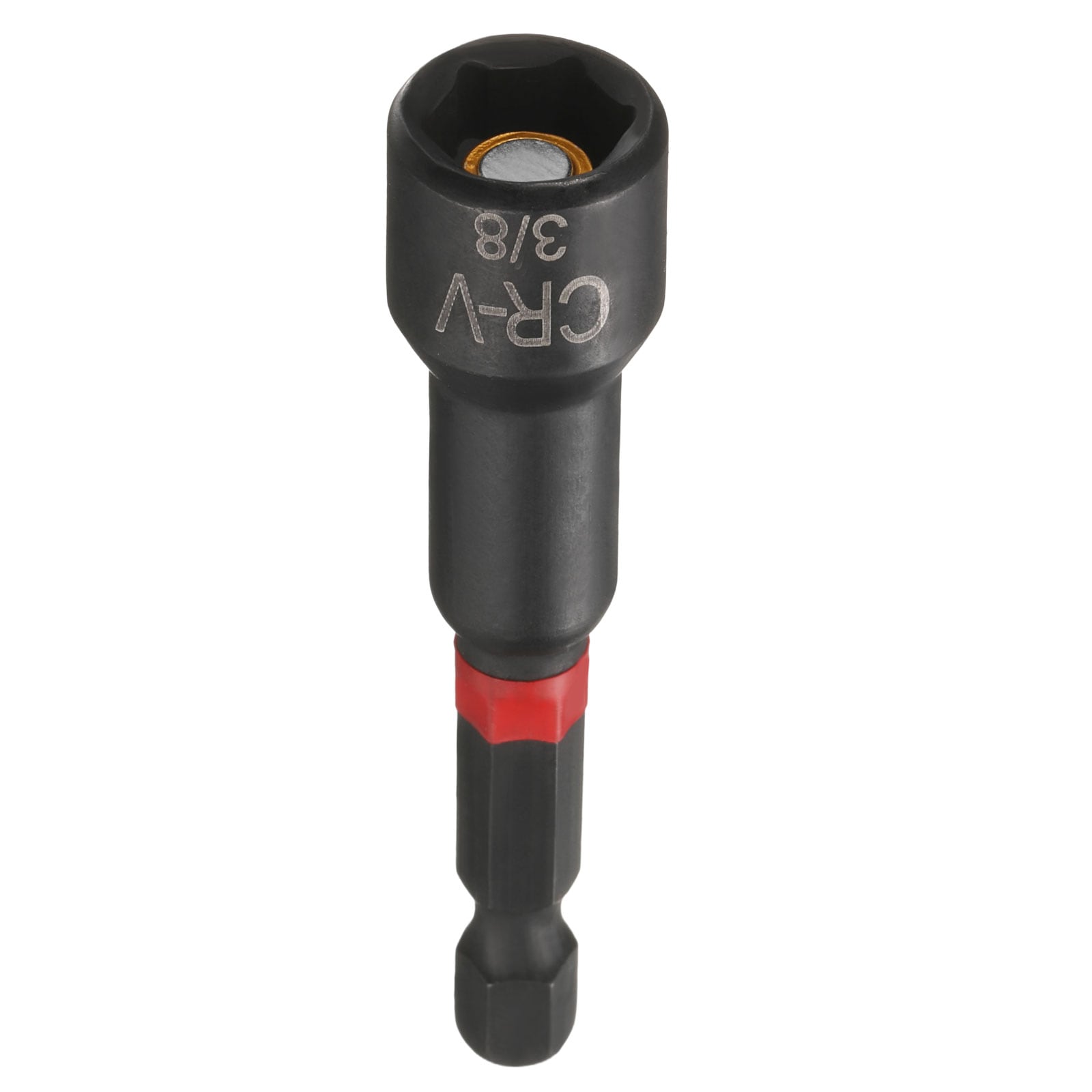 Harfington Nut Driver Drill Bit 3/8 Inch Socket 1/4 Inch Hex Shank 3 Inch (65mm) Long Magnetic 6-Point Sockets Quick Change Phosphated CR-V Steel Bolt Setters for Power Drill Drivers Black