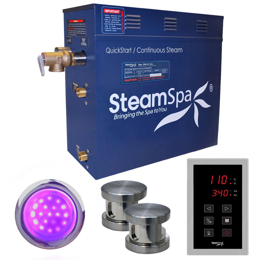 SteamSpa INT1050BN Indulgence 10500-Watt Brushed Nickel Steam Generator
