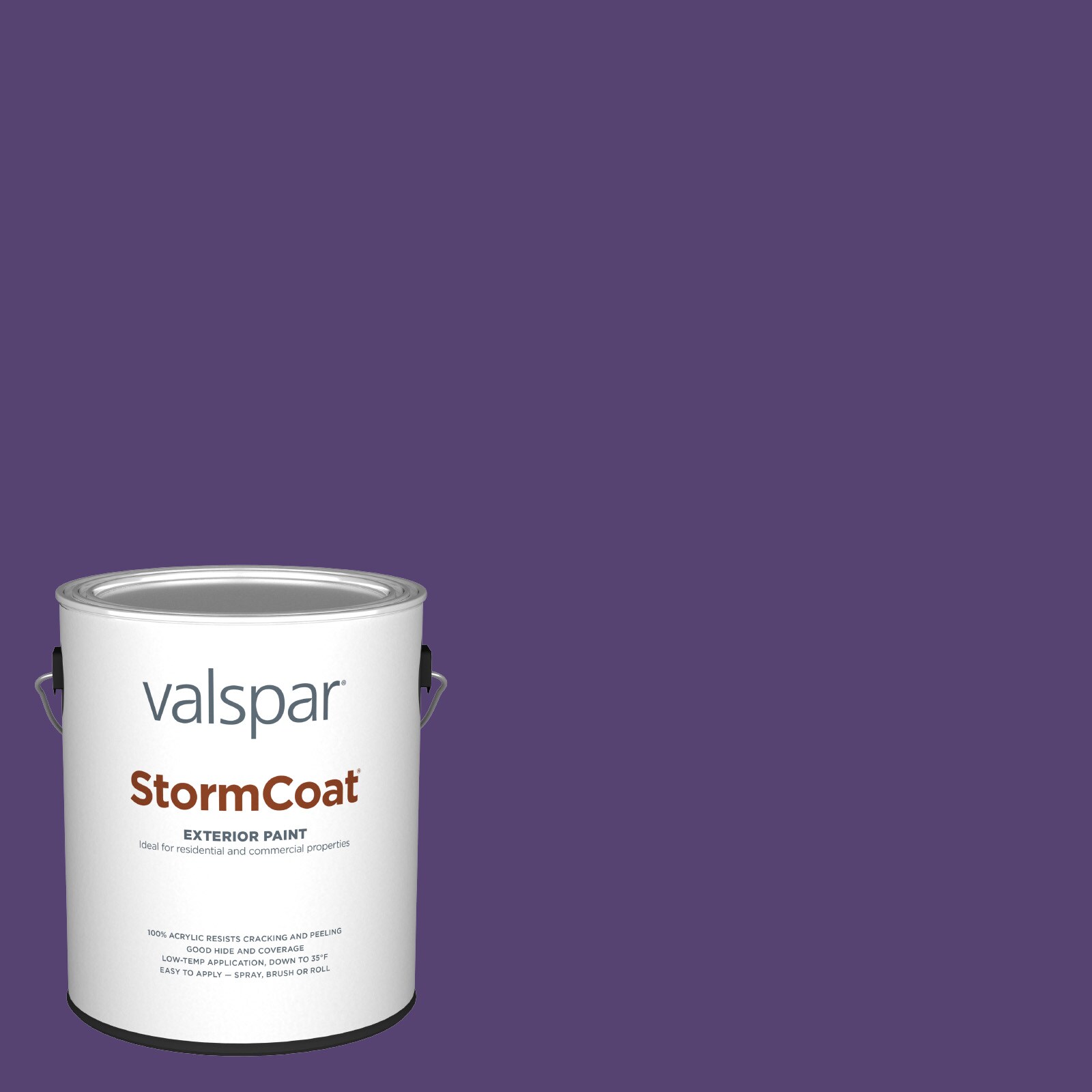 Valspar 4010-10-147019 Storm Coat Satin Sumptuous Purple 4010-10 Latex Exterior ( 1-gallon )